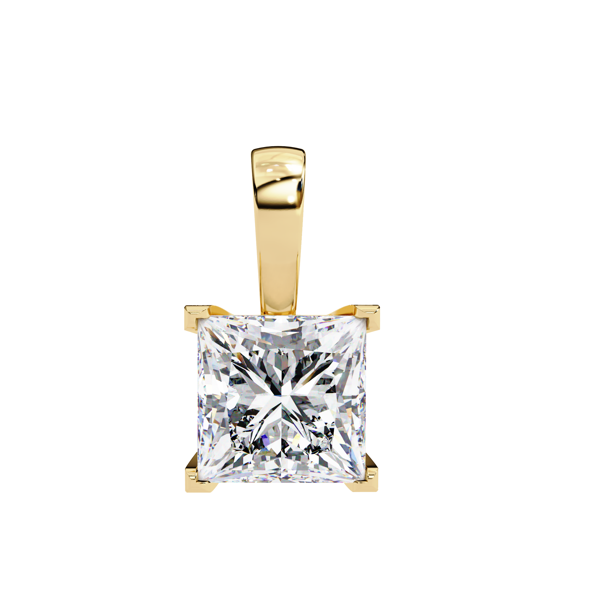 18k Gold  Women Pendant With Fabulous Lab Grown Diamond