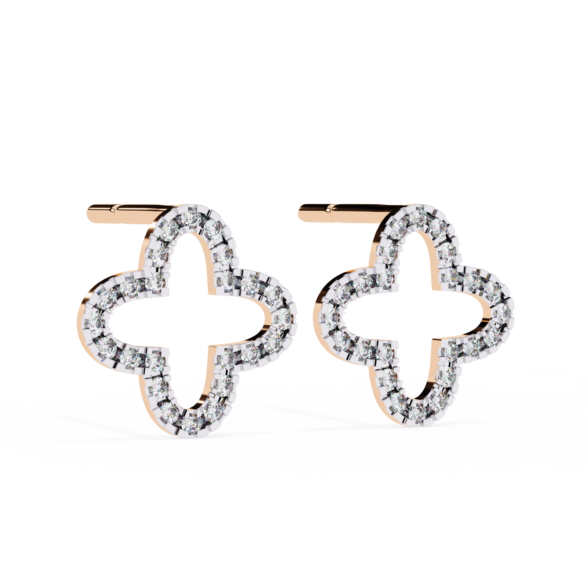 Unique 18K GOLD EARRING WITH LAB-GROWN DIAMOND.