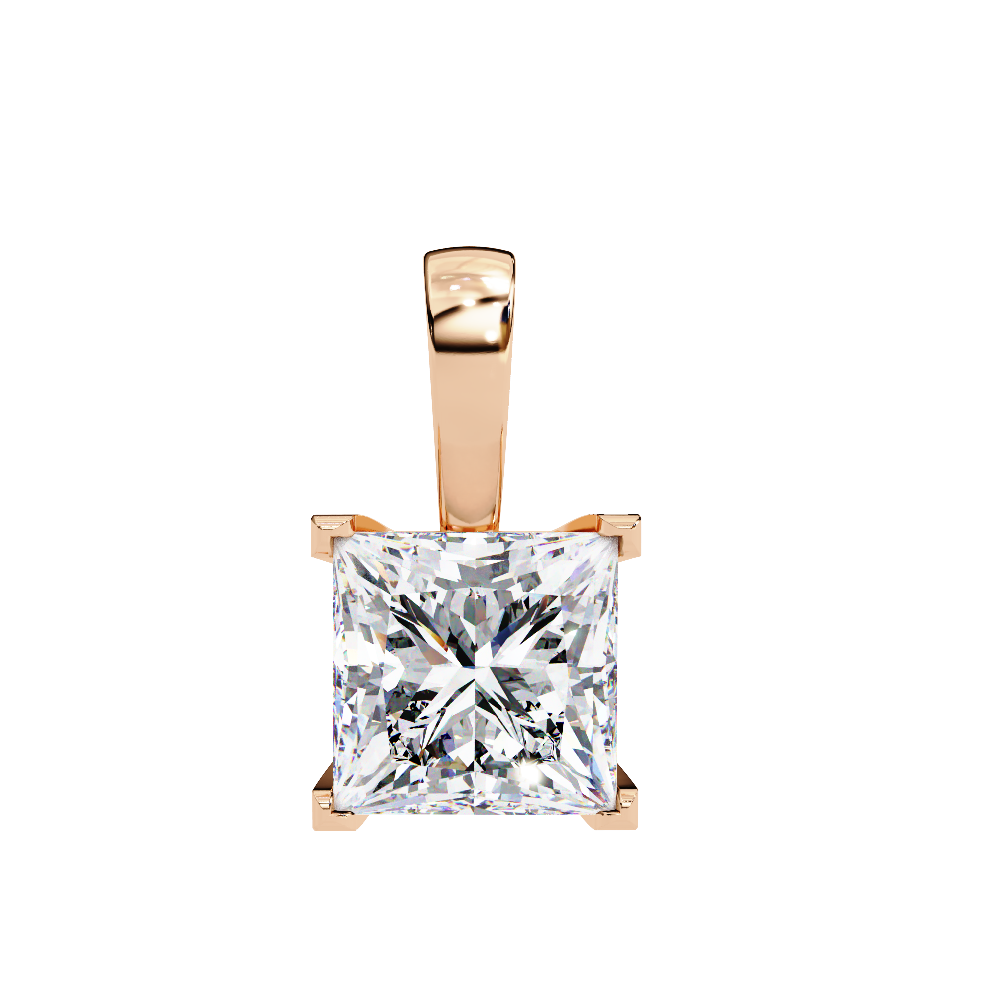 18k Gold  Women Pendant With Fabulous Lab Grown Diamond