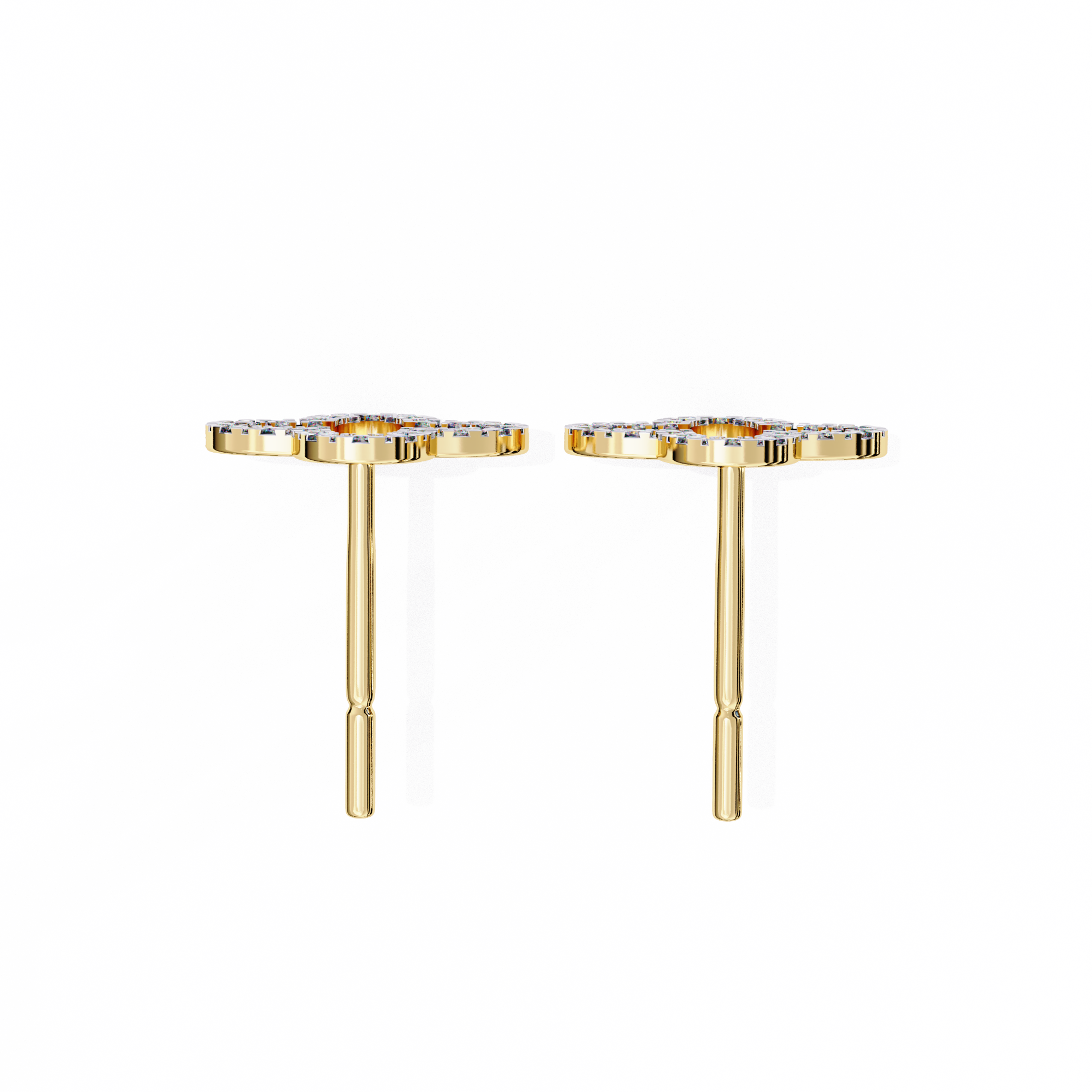Unique 18K GOLD EARRING WITH LAB-GROWN DIAMOND.