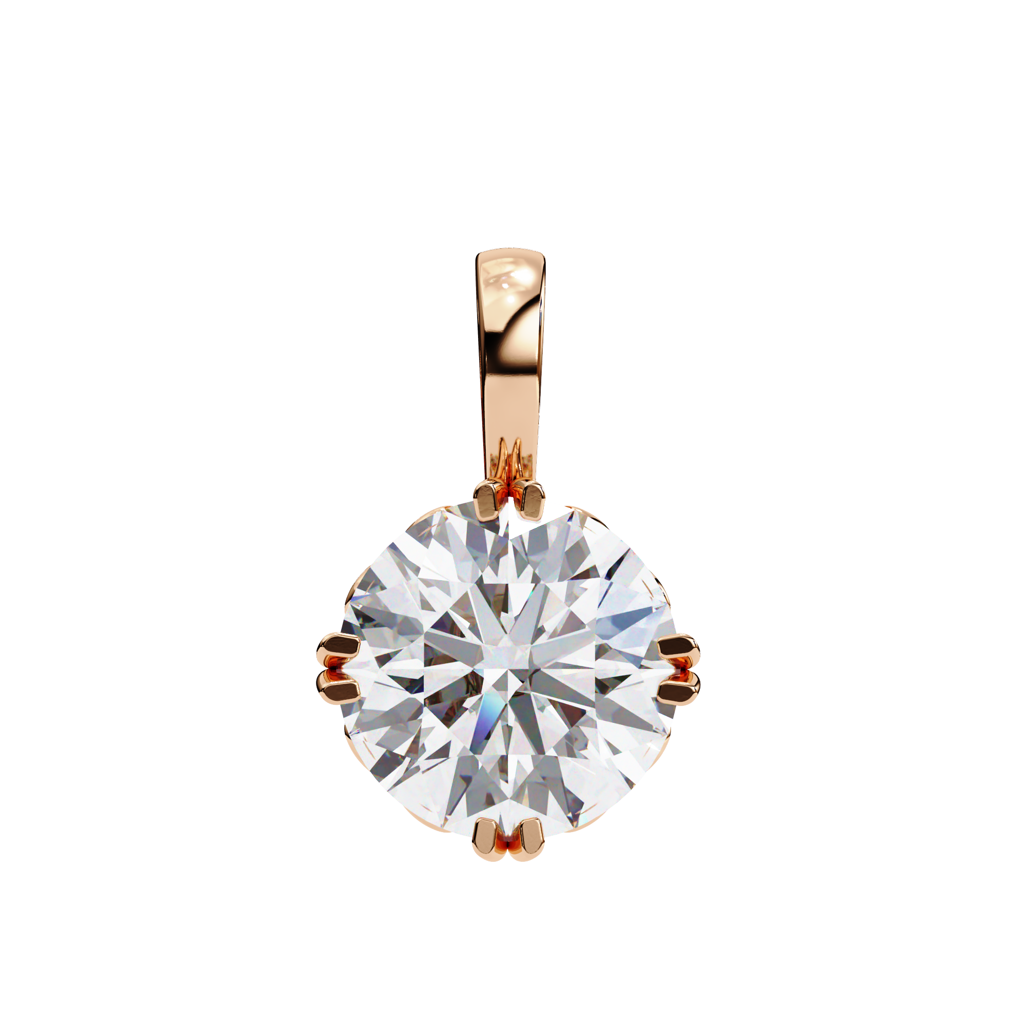 18k Gold  Women Pendant With Fabulous Lab Grown Diamond