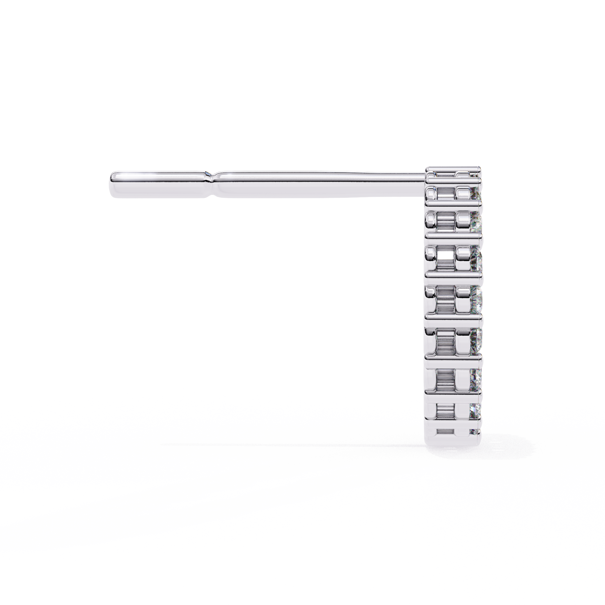 Unique 18K GOLD EARRING WITH LAB-GROWN DIAMOND.