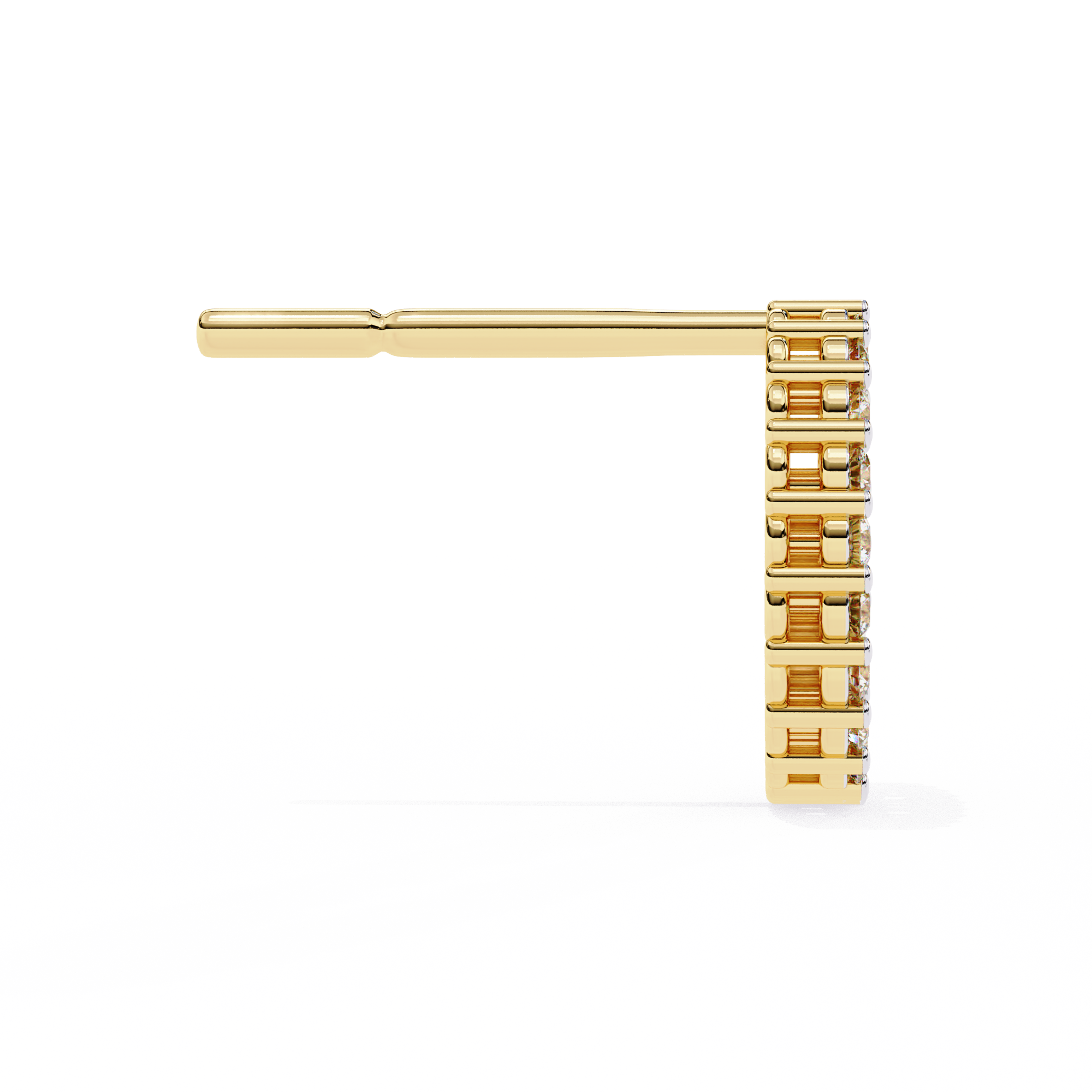 Unique 18K GOLD EARRING WITH LAB-GROWN DIAMOND.