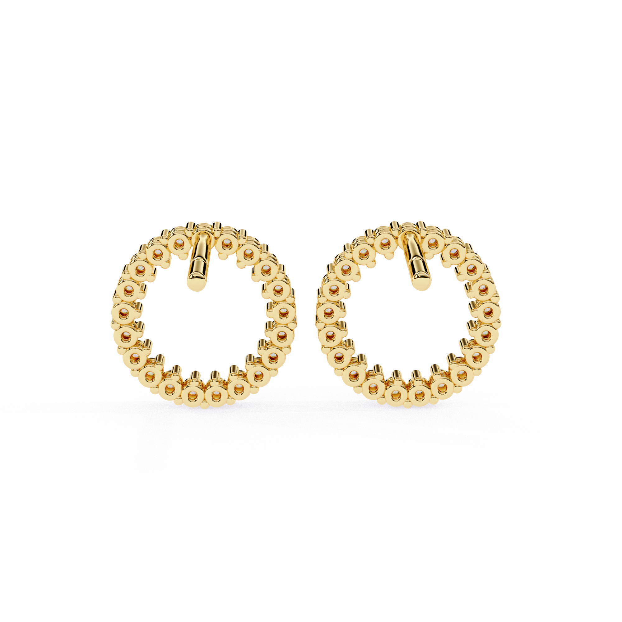 Unique 18K GOLD EARRING WITH LAB-GROWN DIAMOND.