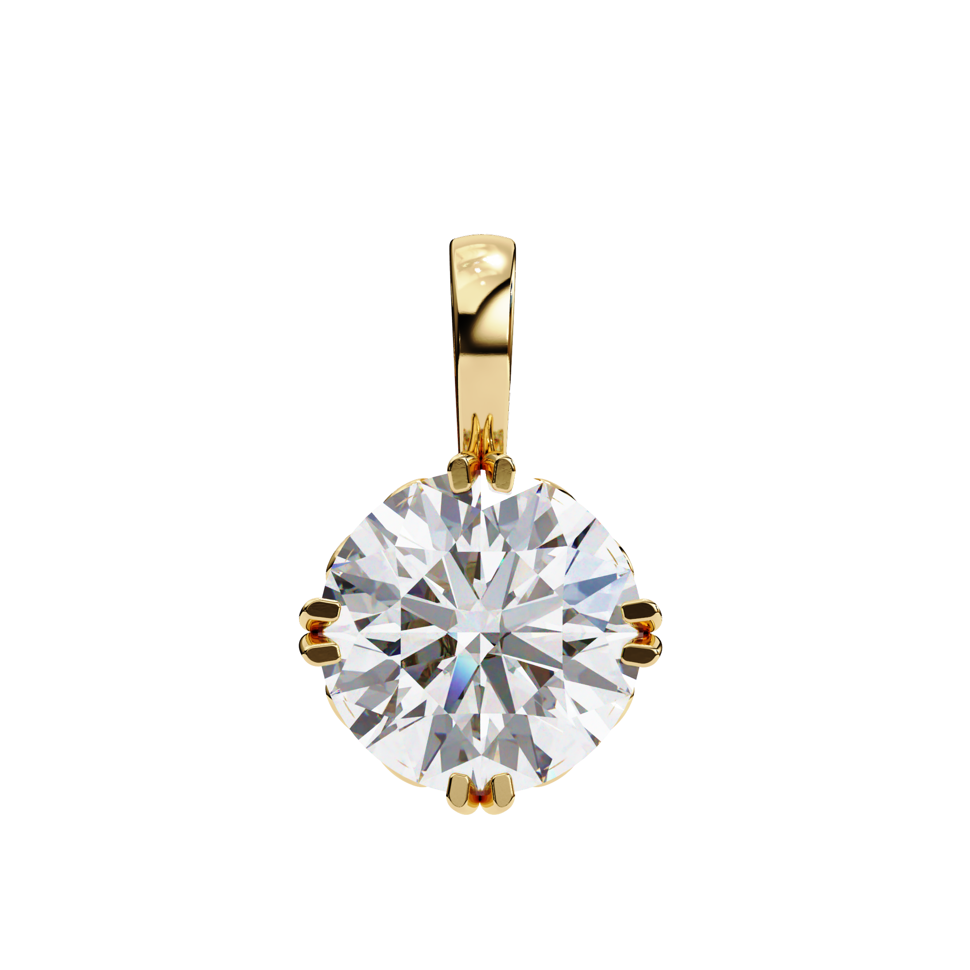 18k Gold  Women Pendant With Fabulous Lab Grown Diamond