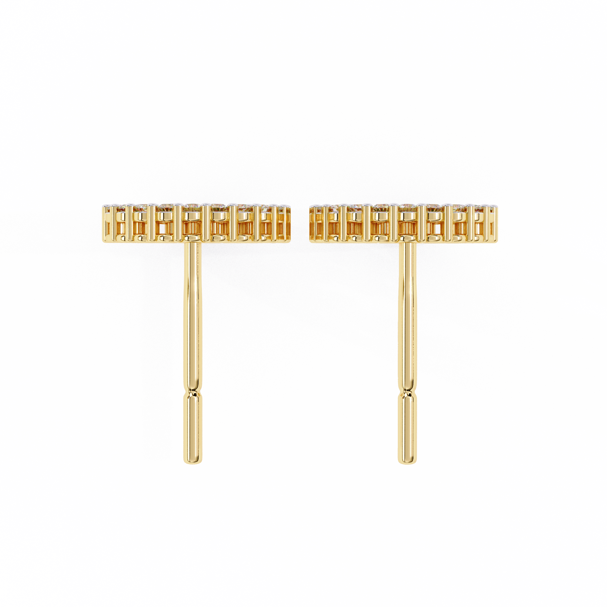 Unique 18K GOLD EARRING WITH LAB-GROWN DIAMOND.