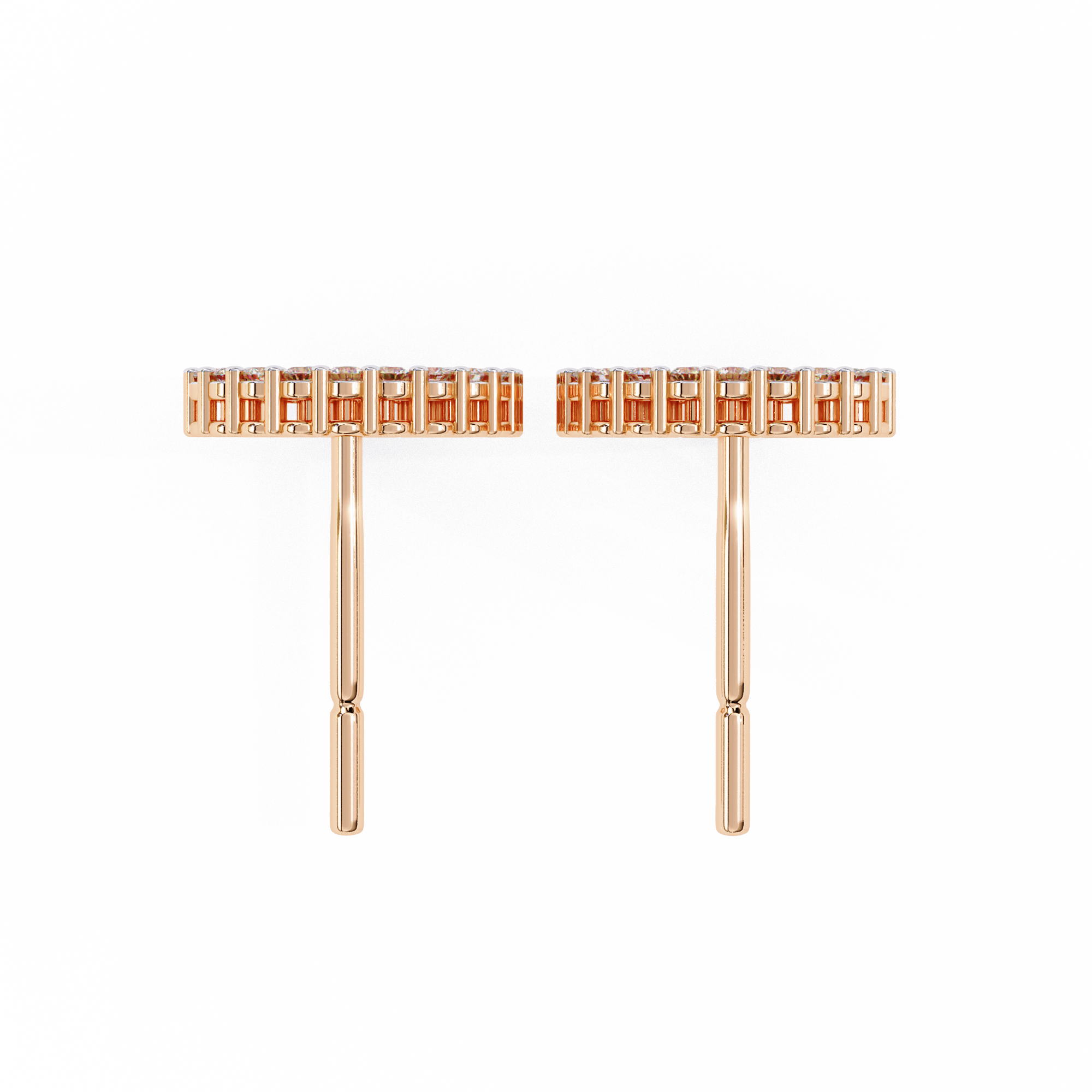 Unique 18K GOLD EARRING WITH LAB-GROWN DIAMOND.