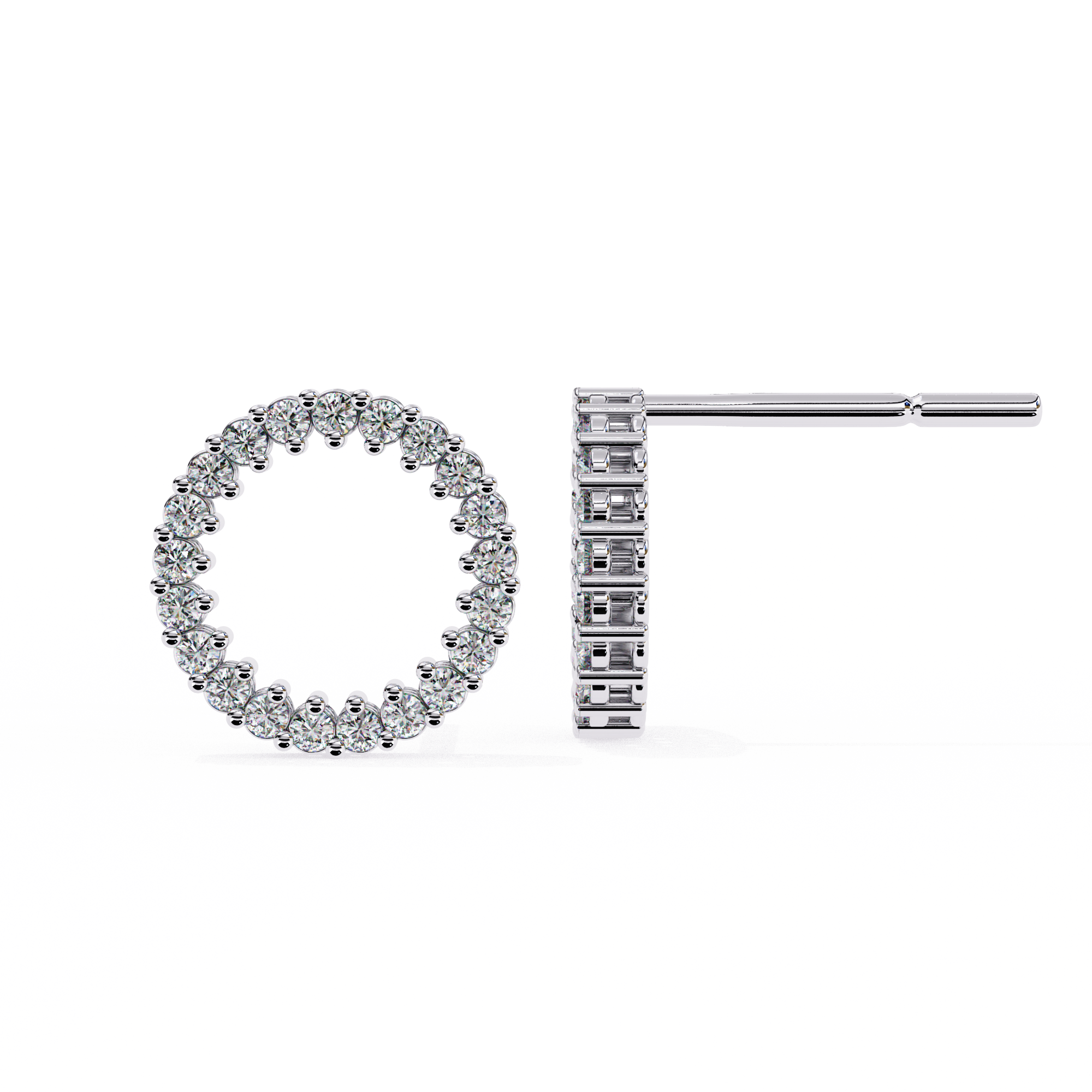 Unique 18K GOLD EARRING WITH LAB-GROWN DIAMOND.