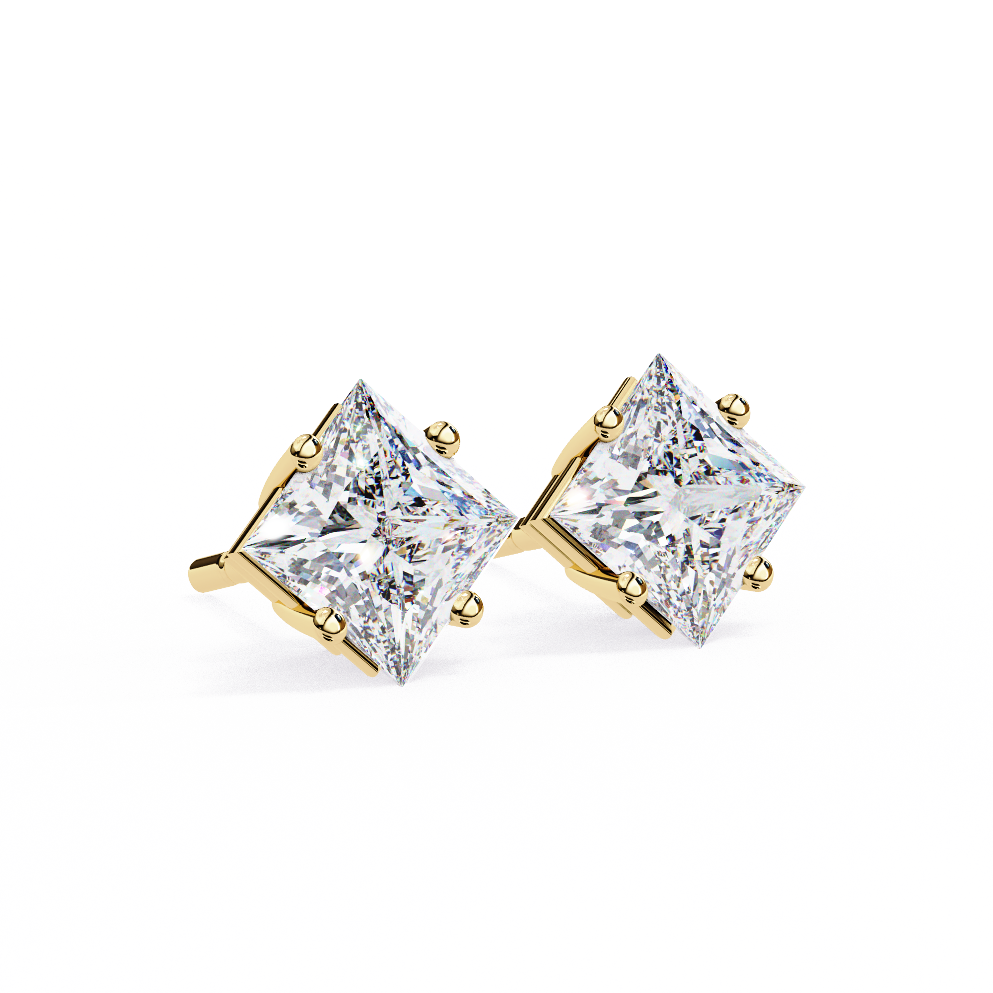 18K GOLD EARRING WITH LAB-GROWN DIAMOND