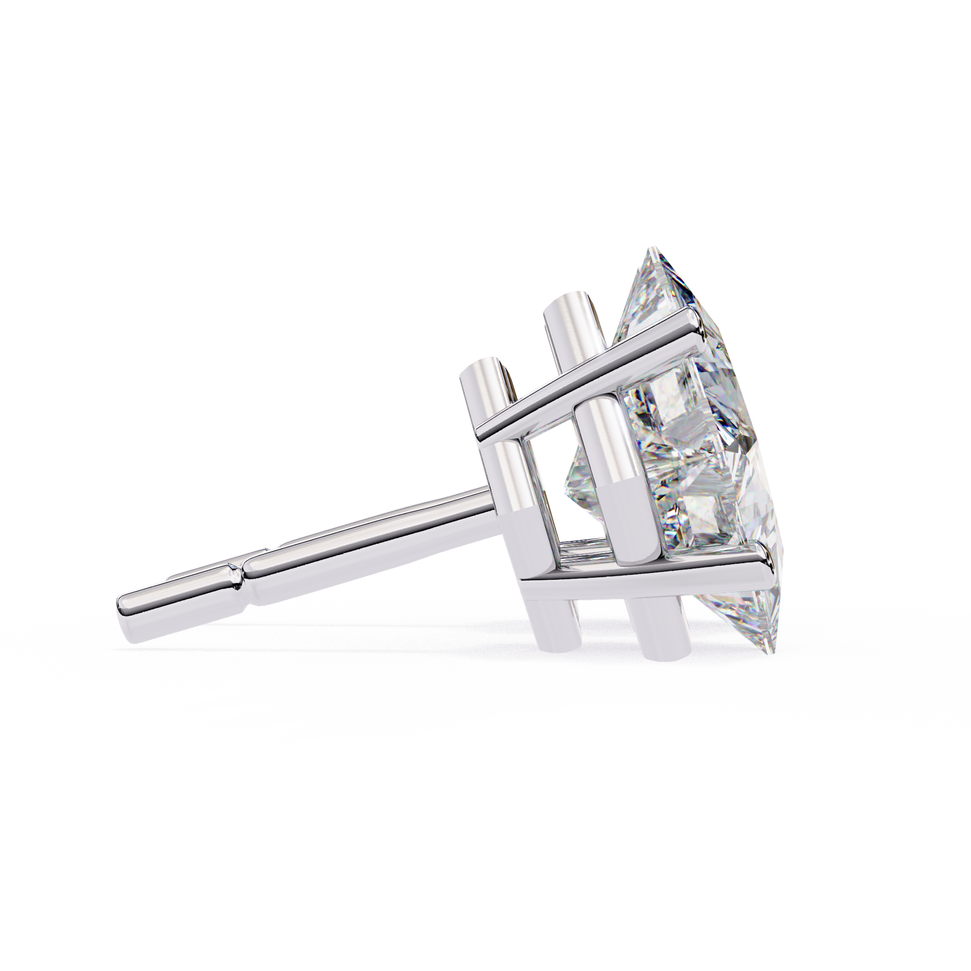 18K GOLD EARRING WITH LAB-GROWN DIAMOND