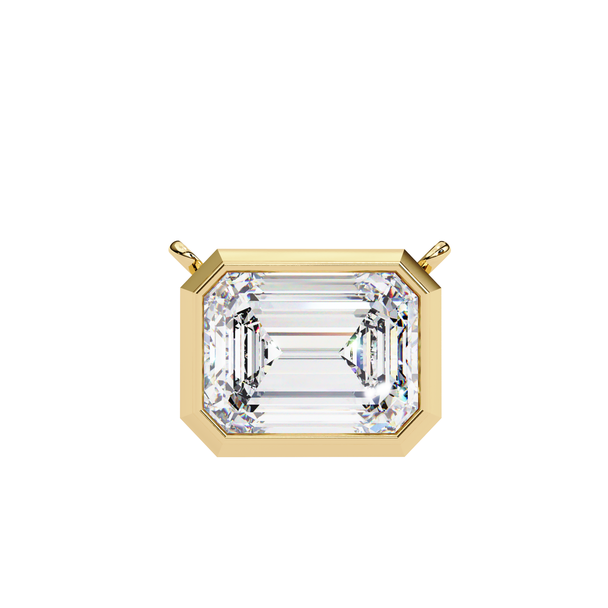 18k Gold  Pendant With Fabulous Lab Grown Diamond