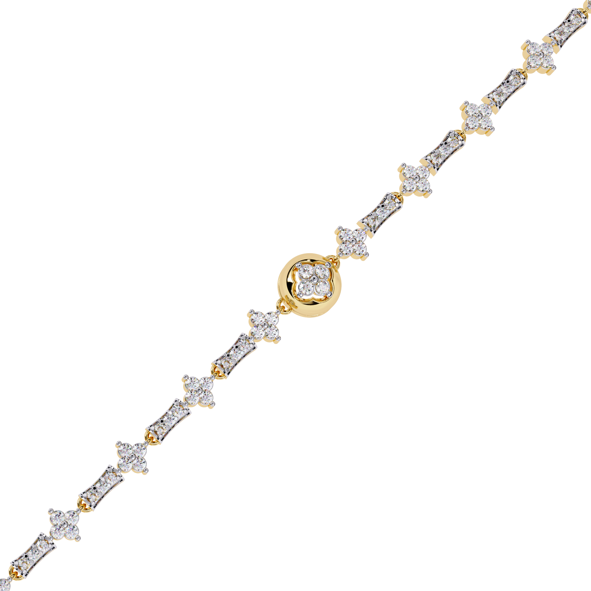 Fabulous Lab Grown Diamond Bracelet With 18k Gold
