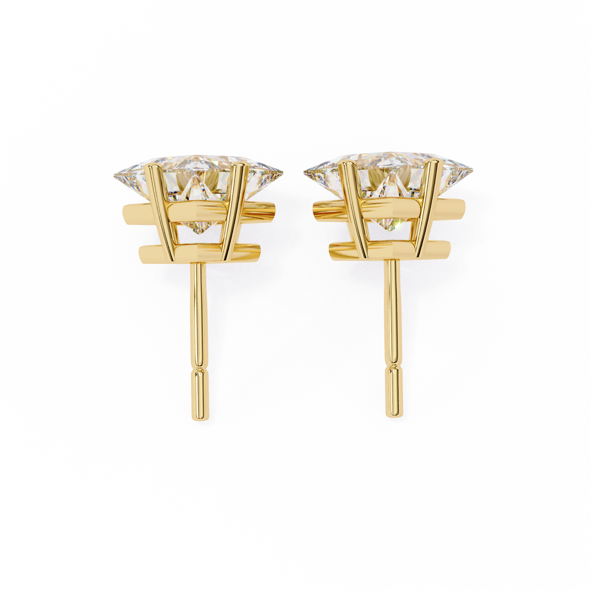 18K GOLD EARRING WITH LAB-GROWN DIAMOND