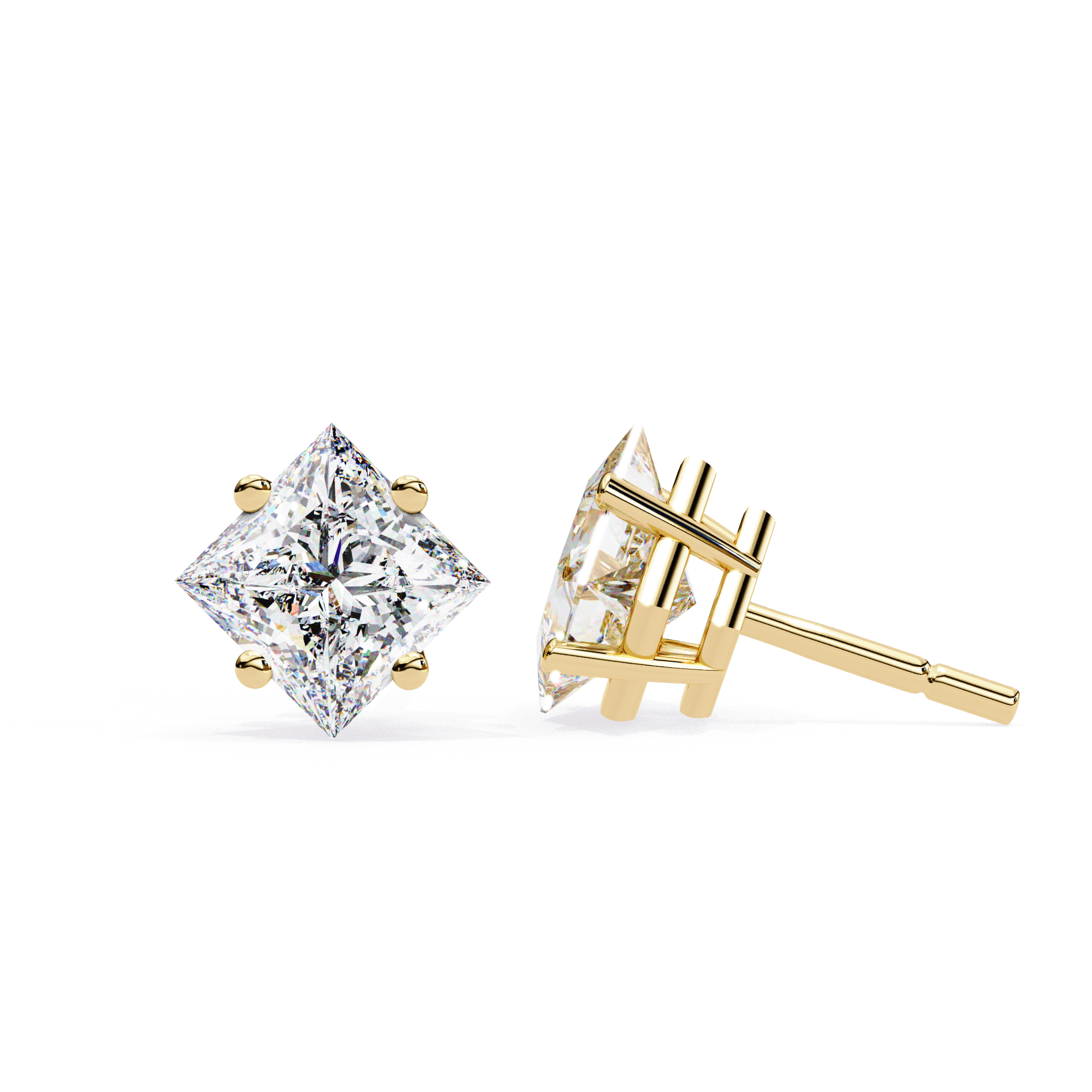 18K GOLD EARRING WITH LAB-GROWN DIAMOND