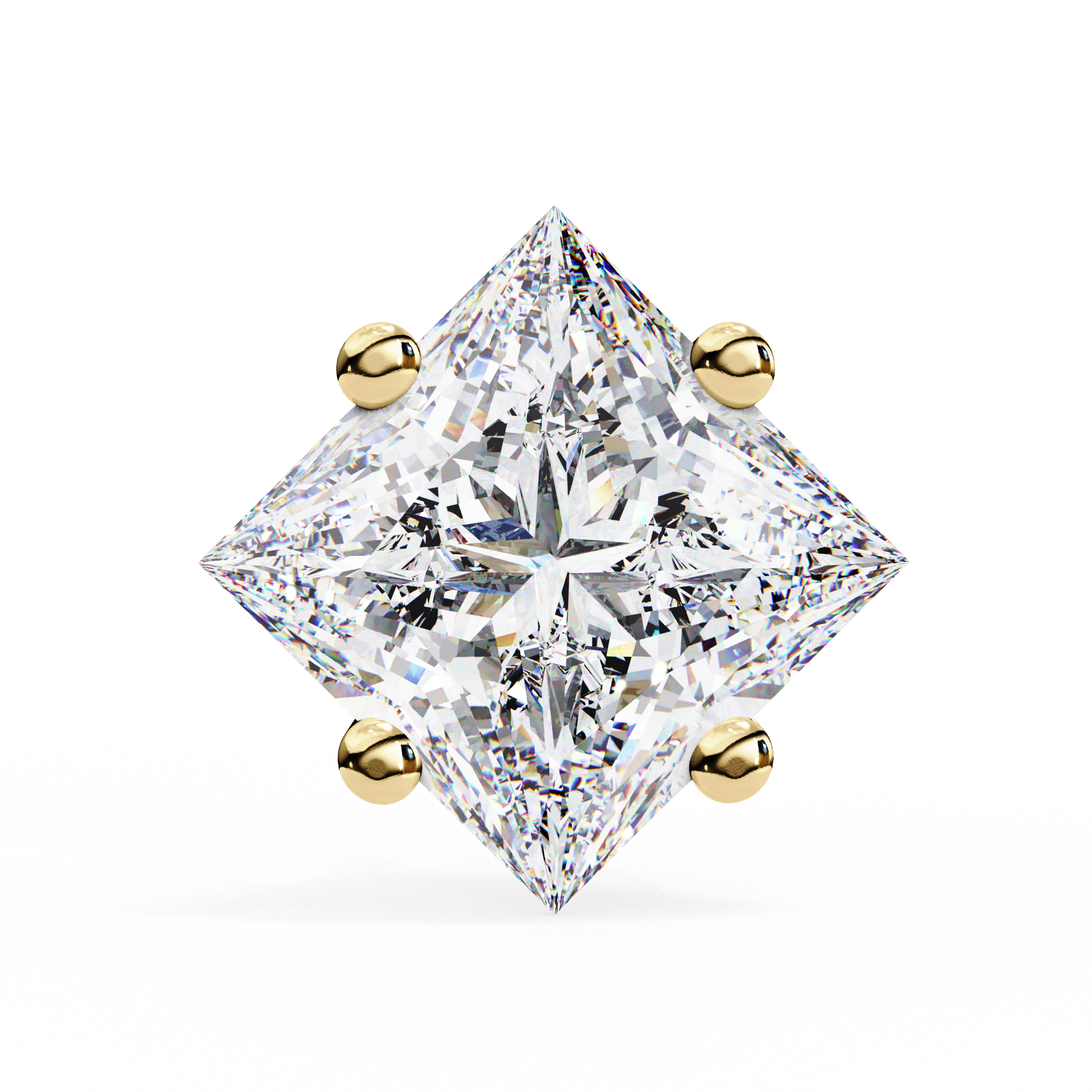 18K GOLD EARRING WITH LAB-GROWN DIAMOND