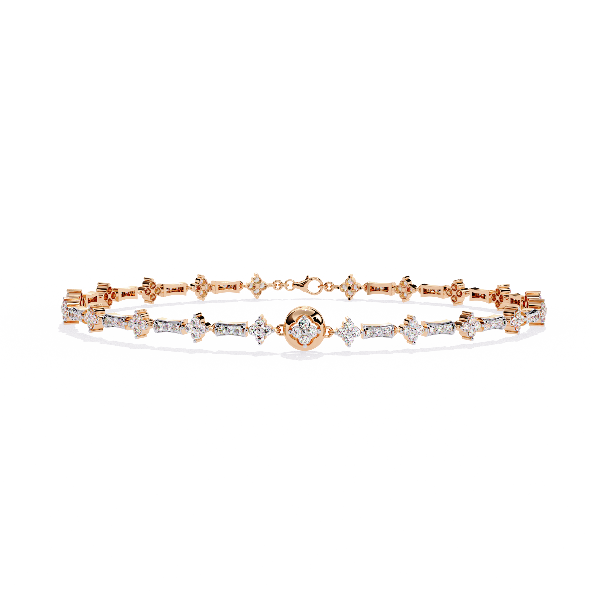 Fabulous Lab Grown Diamond Bracelet With 18k Gold
