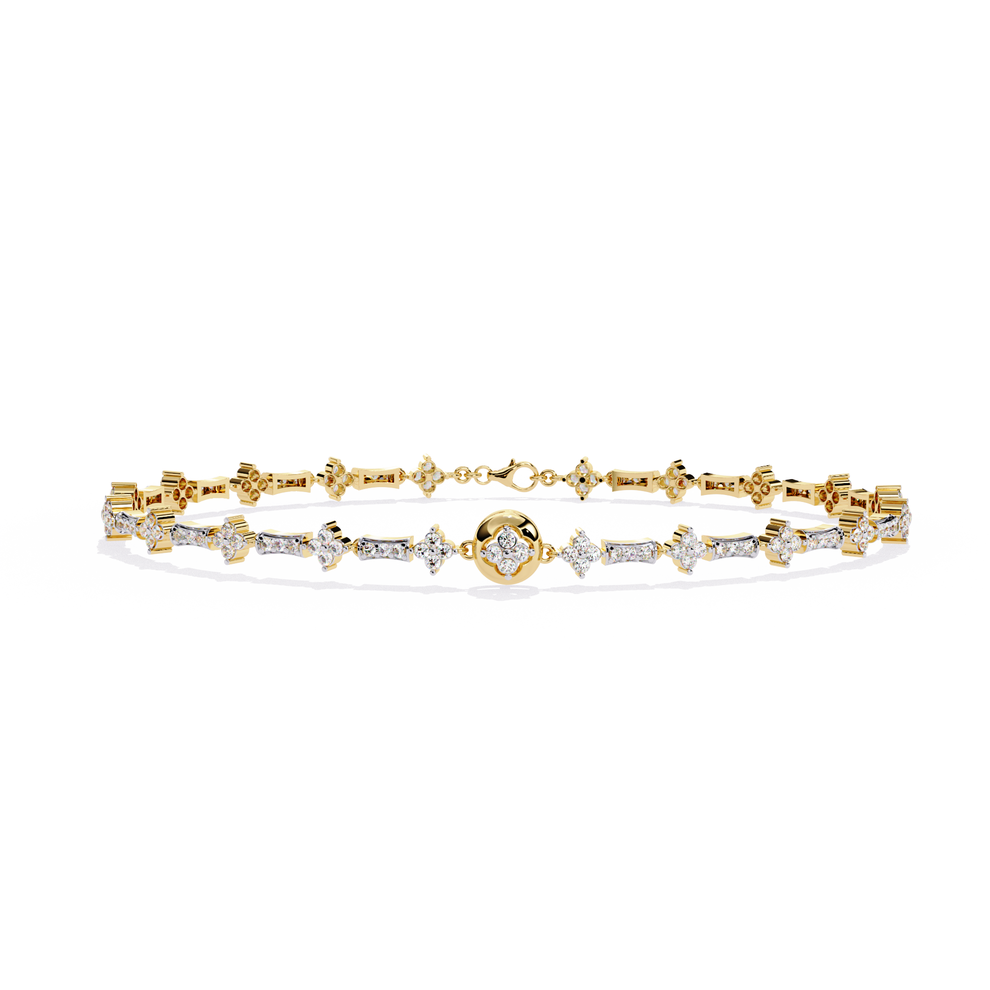 Fabulous Lab Grown Diamond Bracelet With 18k Gold