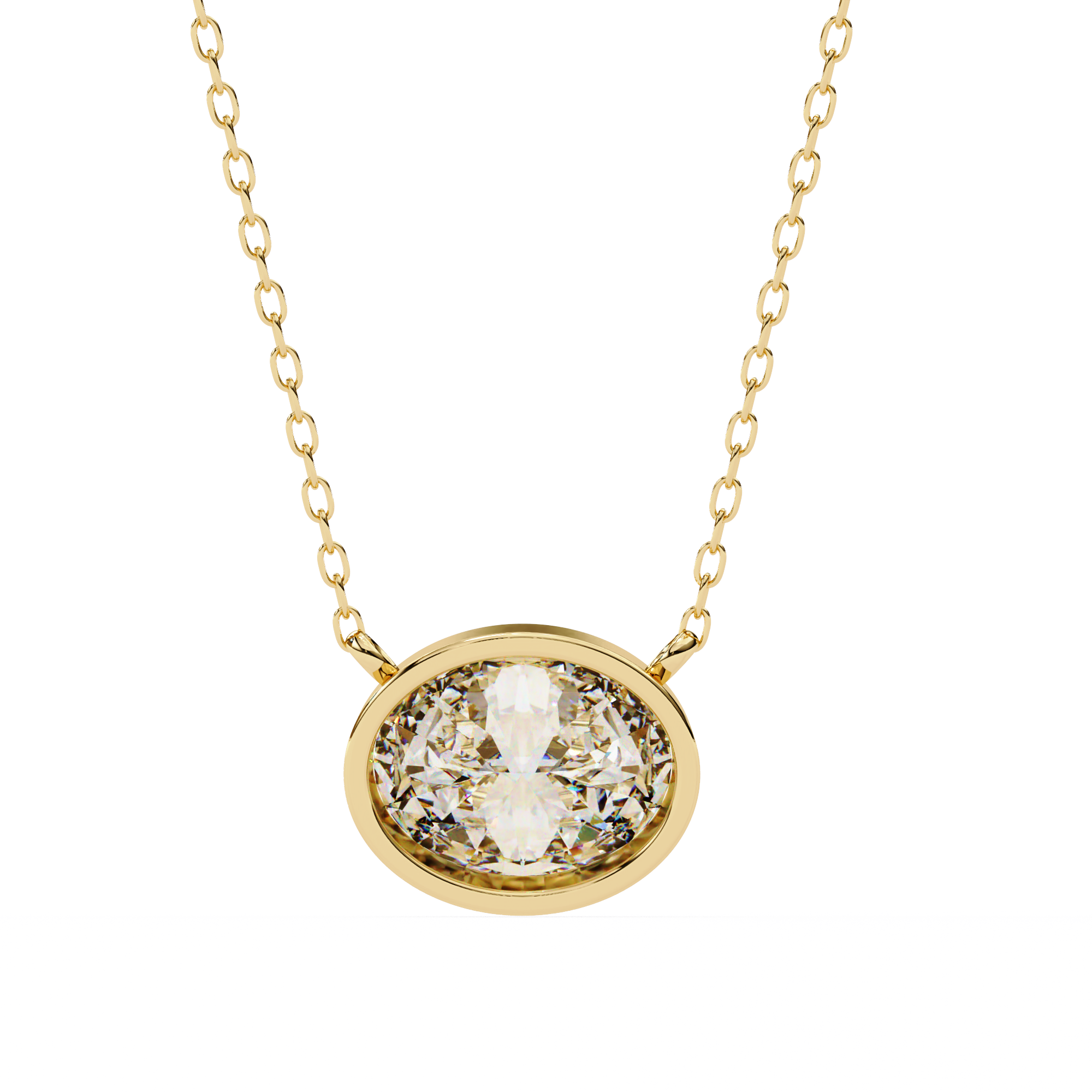 18k Gold  Pendant With Fabulous Lab Grown Diamond
