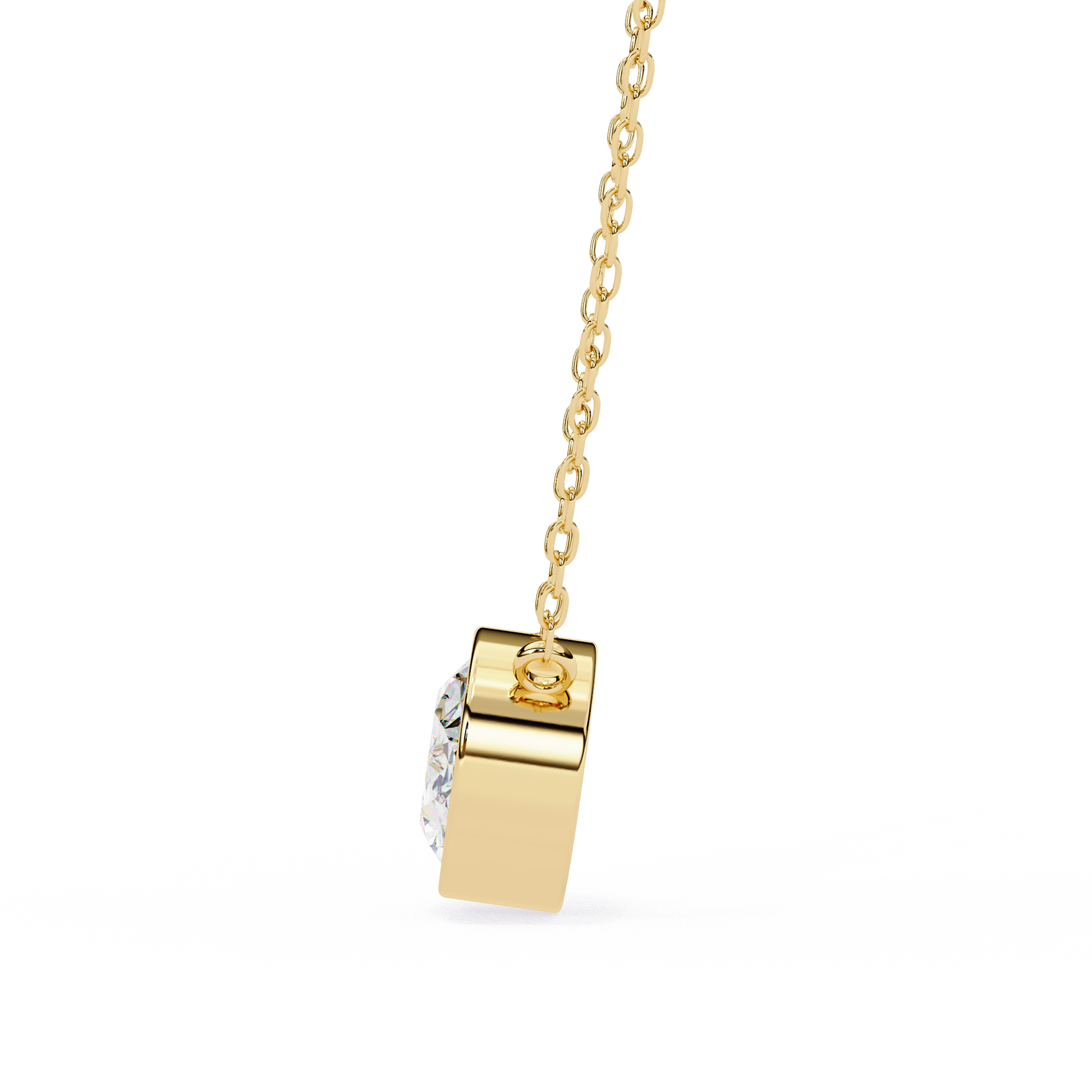 18k Gold  Pendant With Fabulous Lab Grown Diamond