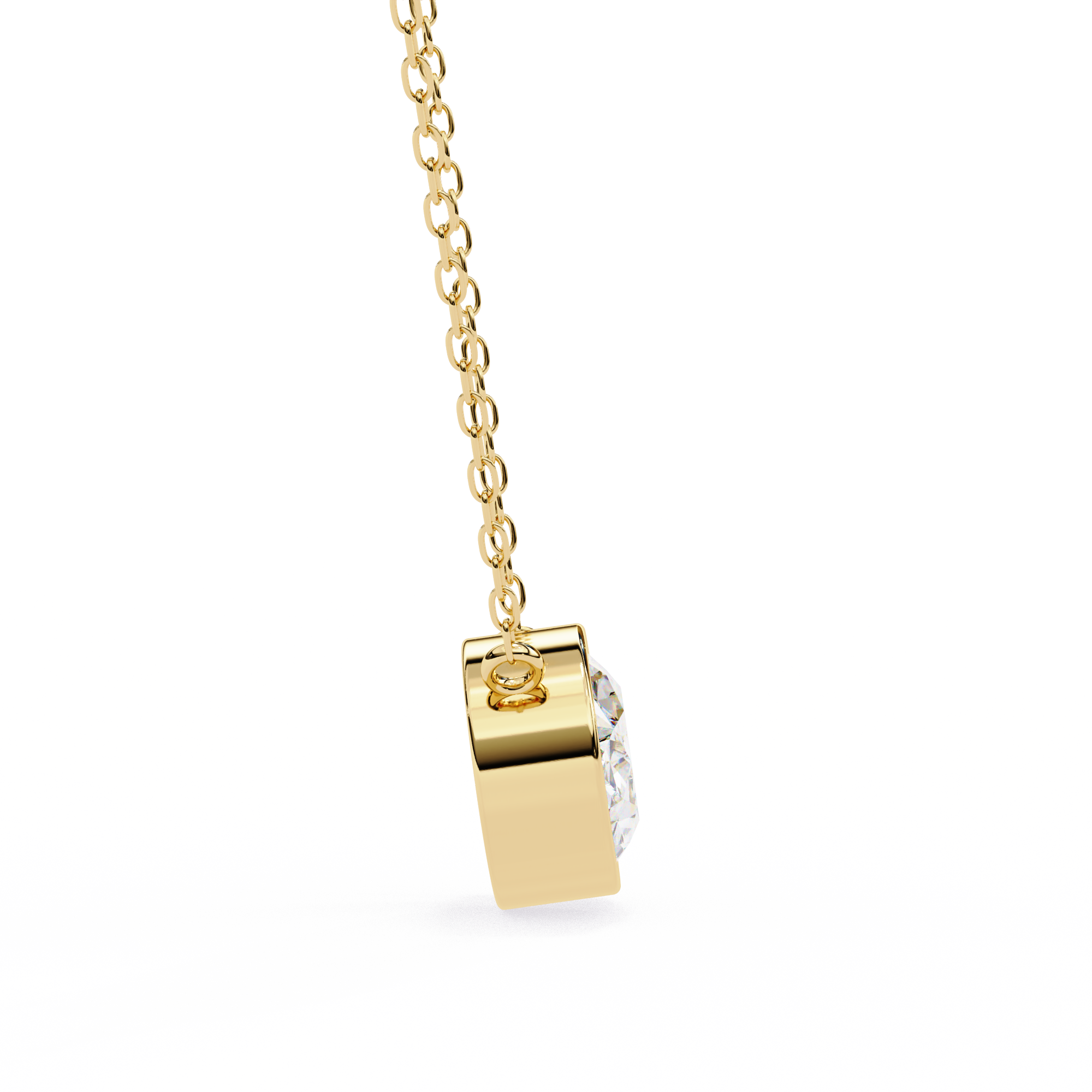 18k Gold  Pendant With Fabulous Lab Grown Diamond