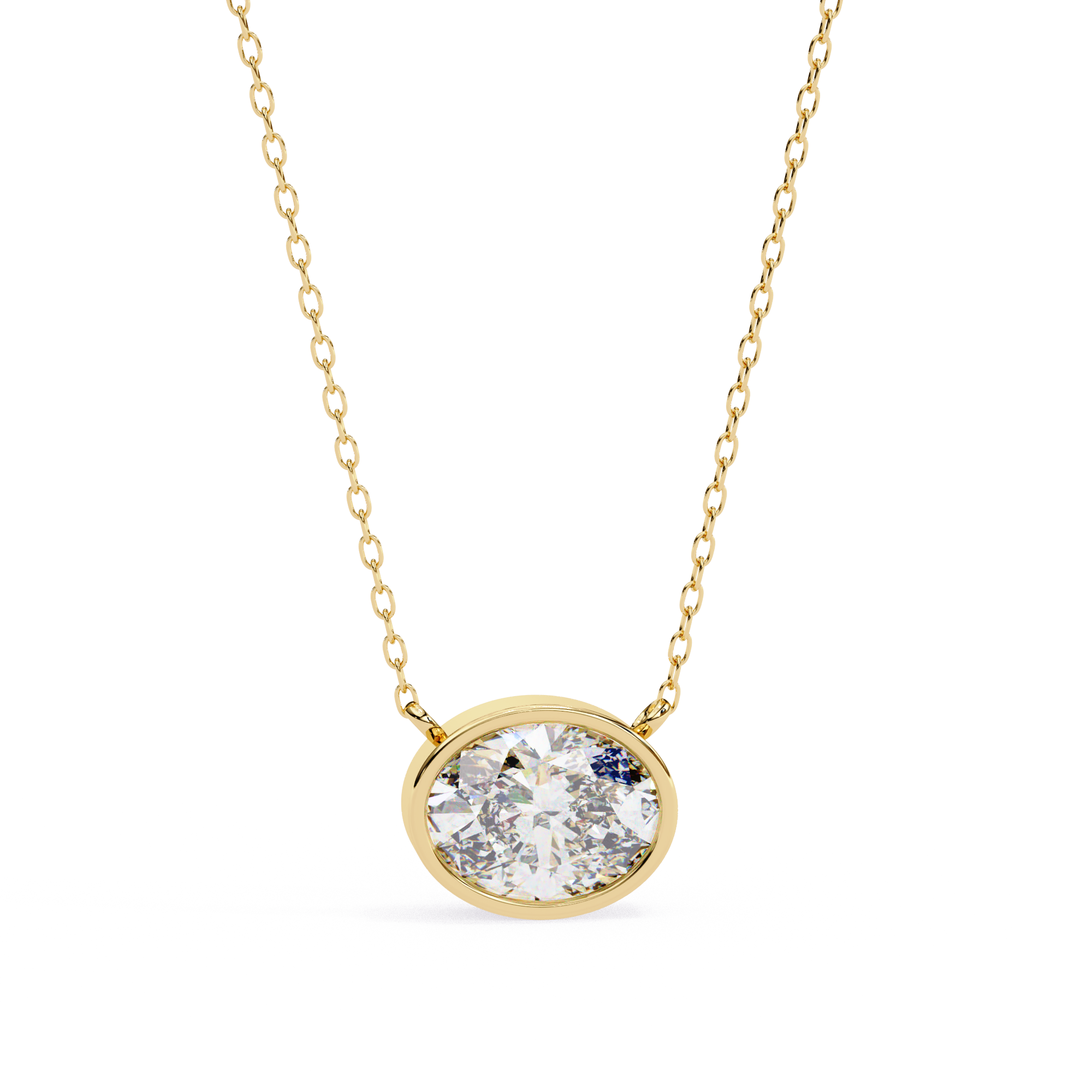 18k Gold  Pendant With Fabulous Lab Grown Diamond