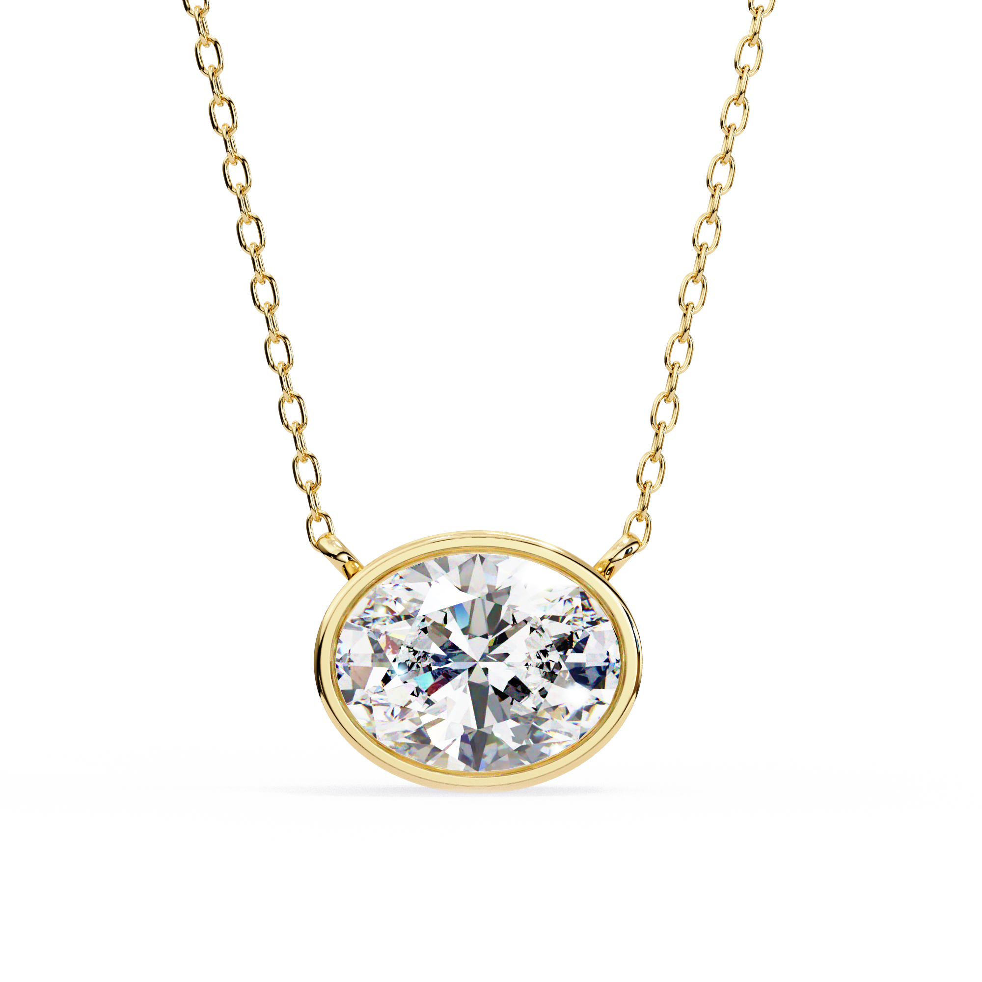 18k Gold  Pendant With Fabulous Lab Grown Diamond