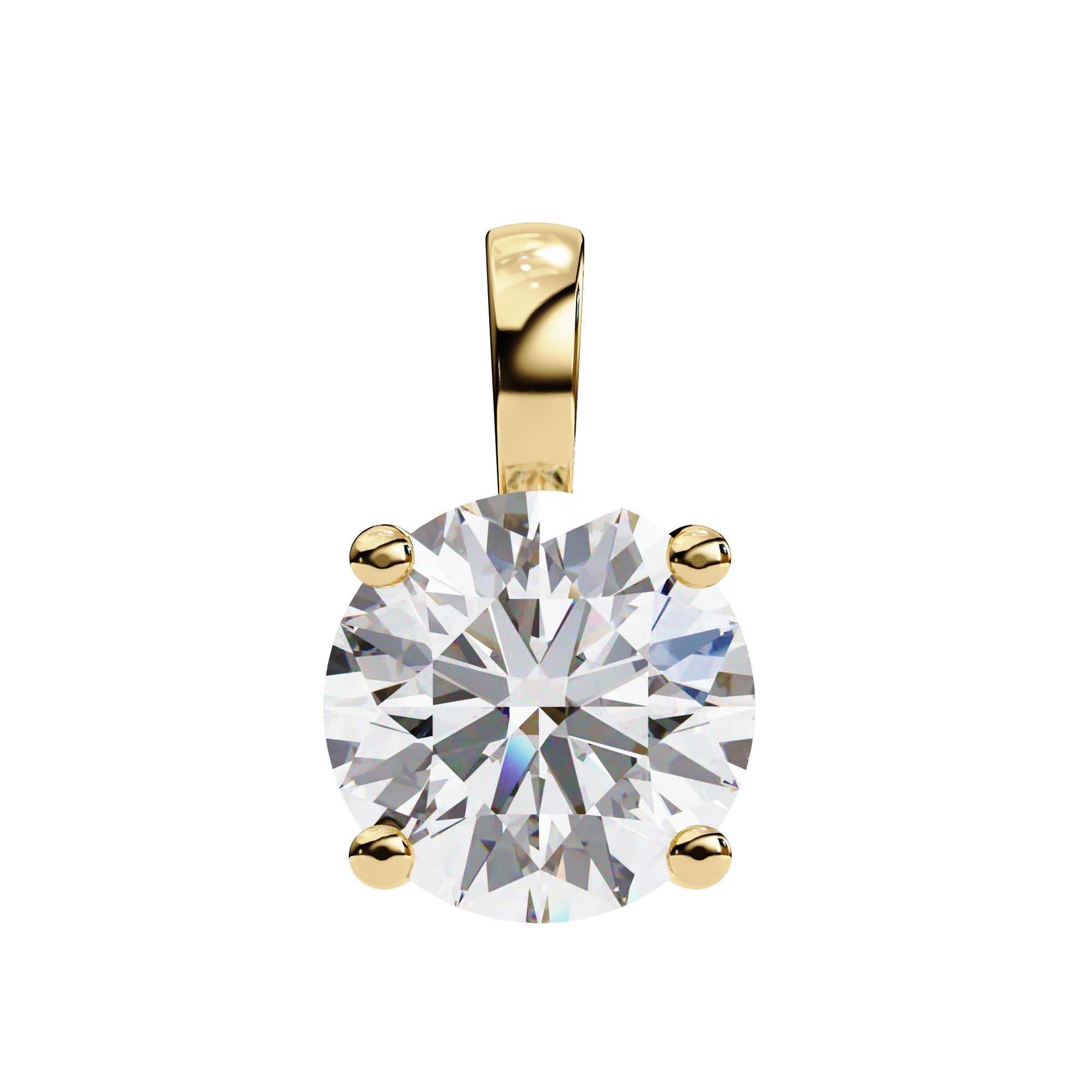 18k Gold  Women Pendant With Fabulous Lab Grown Diamond