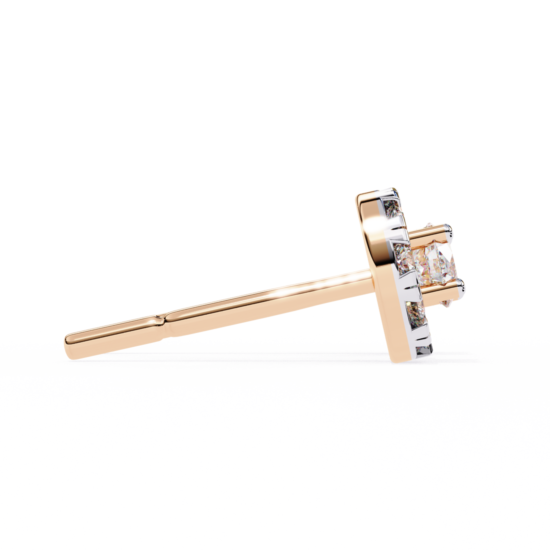 Unique 18K GOLD EARRING WITH LAB-GROWN DIAMOND.