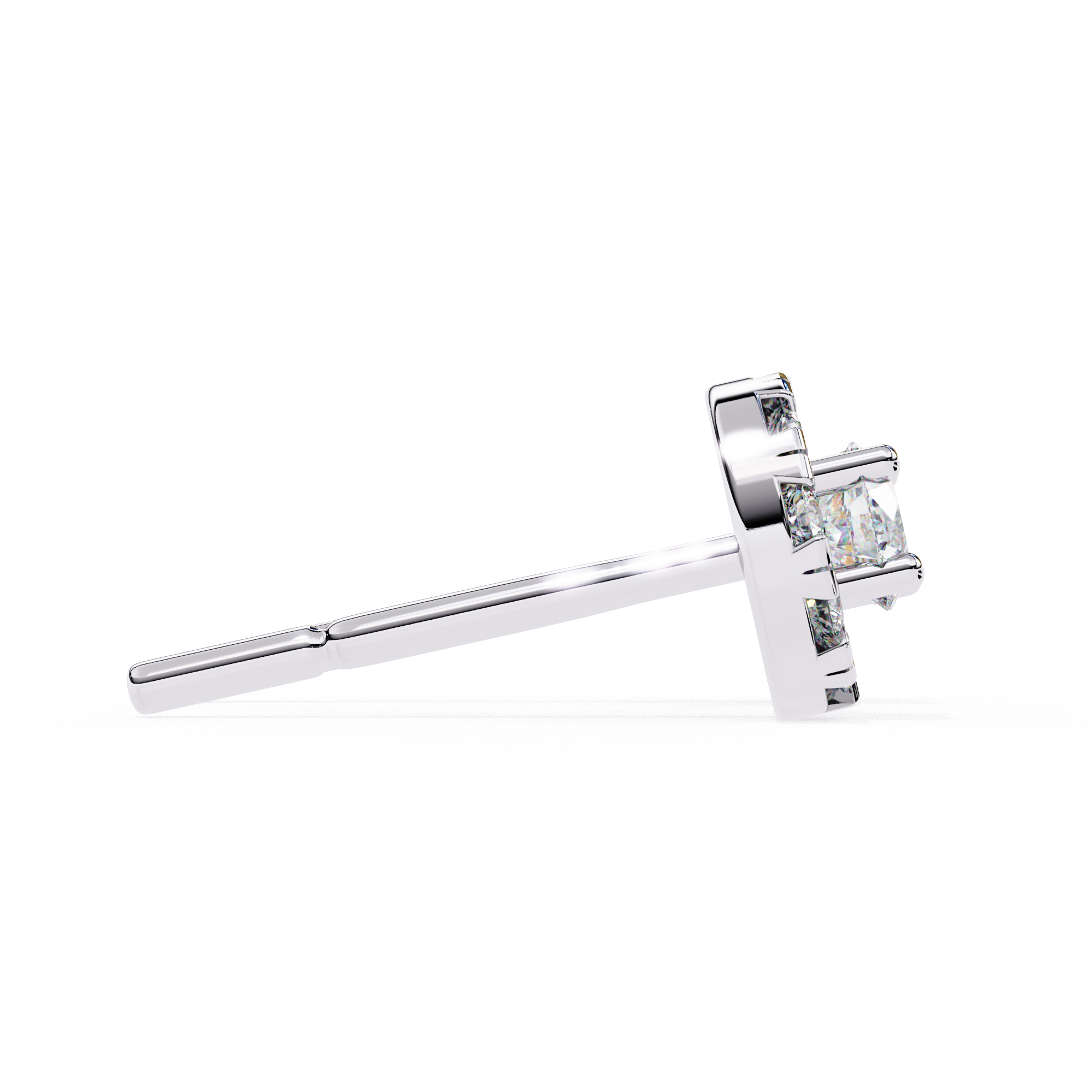 Unique 18K GOLD EARRING WITH LAB-GROWN DIAMOND.
