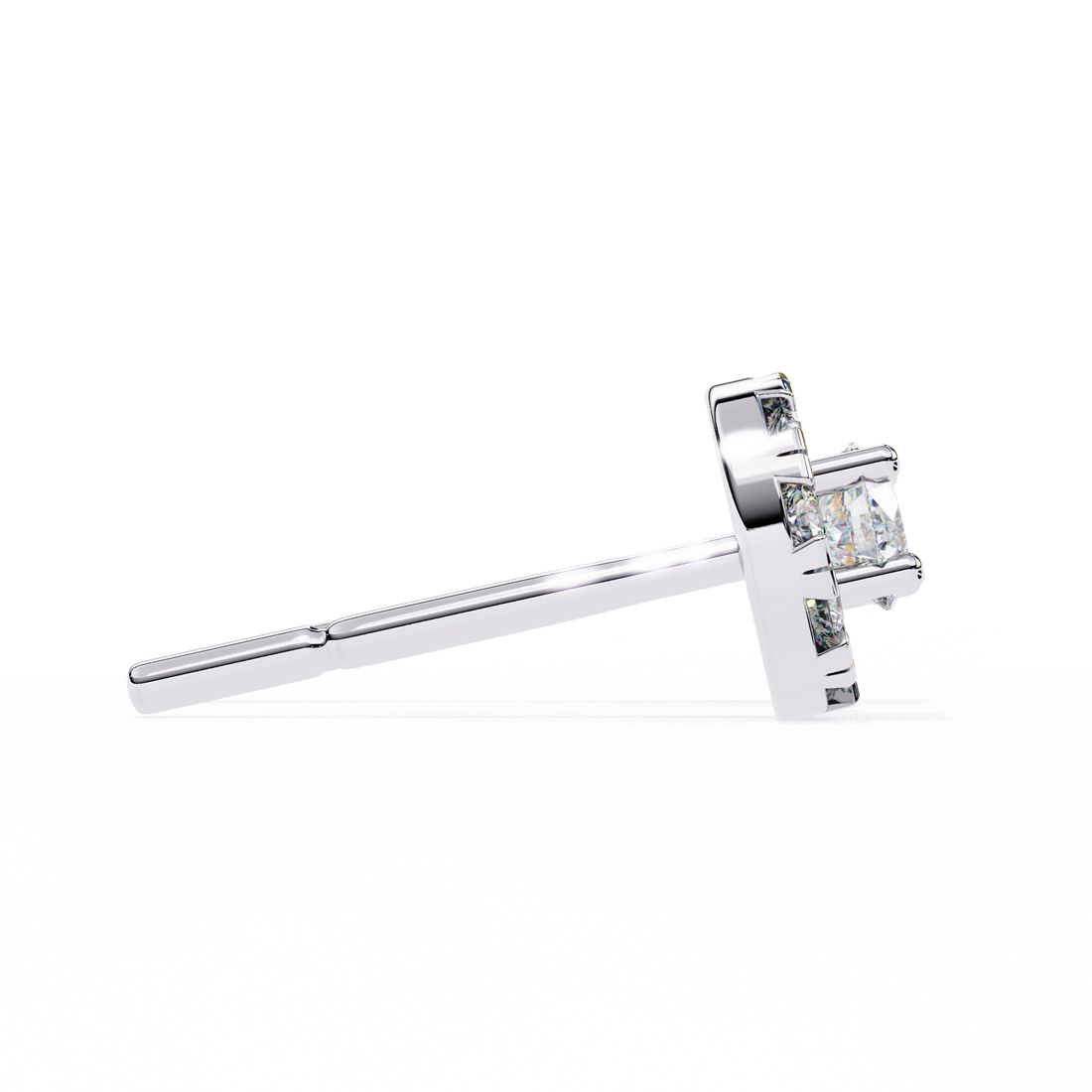 Unique 18K GOLD EARRING WITH LAB-GROWN DIAMOND.