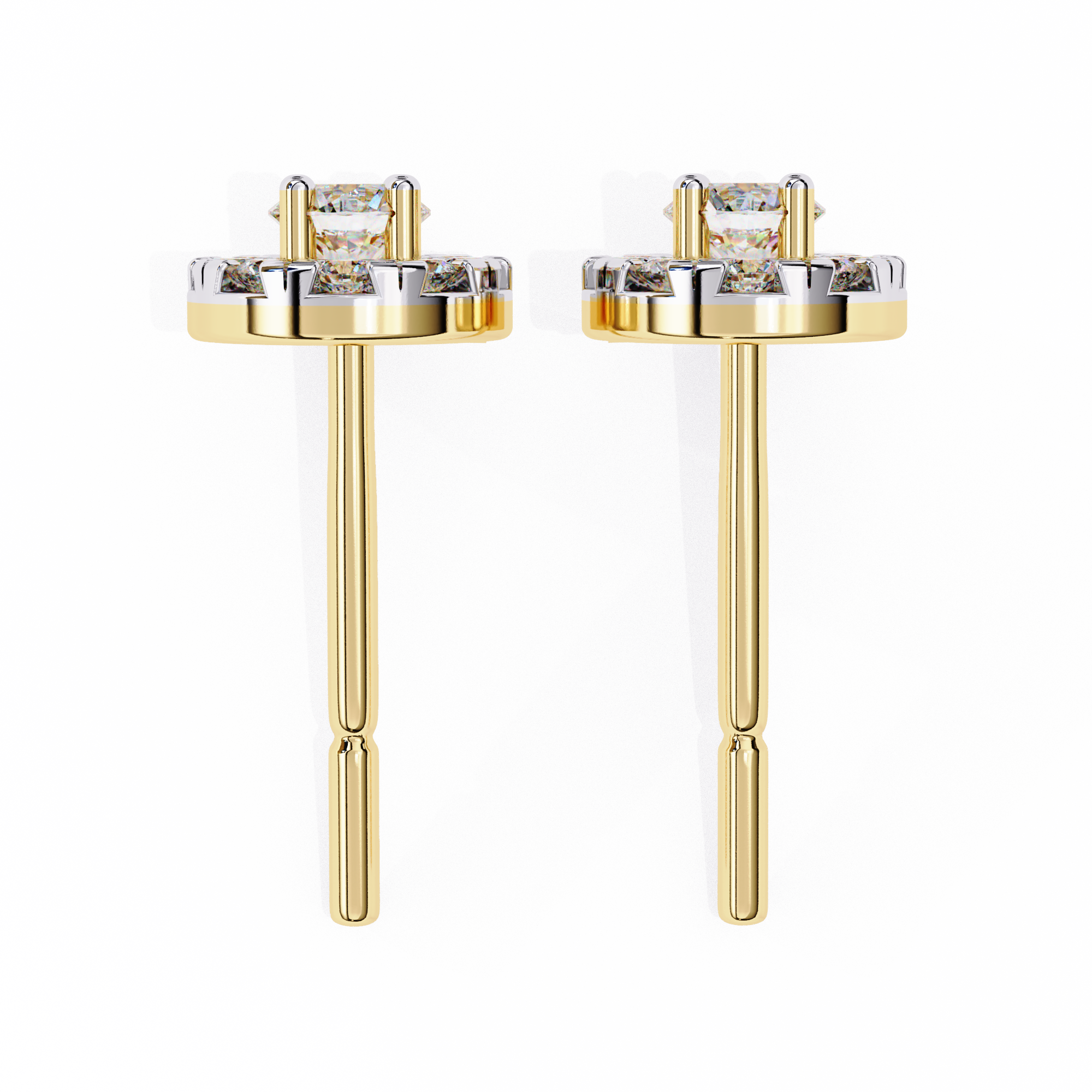 Unique 18K GOLD EARRING WITH LAB-GROWN DIAMOND.
