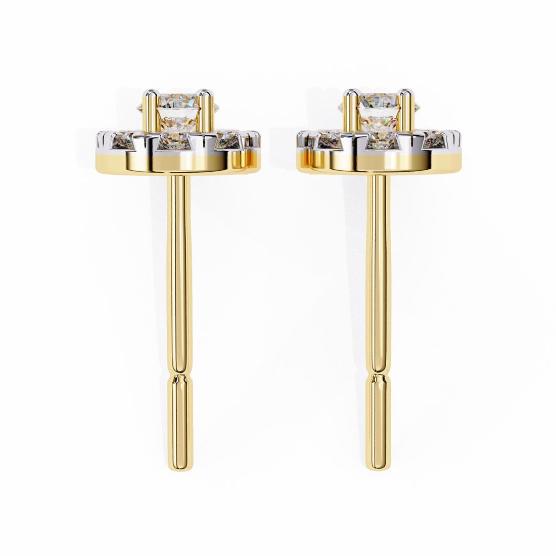 Unique 18K GOLD EARRING WITH LAB-GROWN DIAMOND.