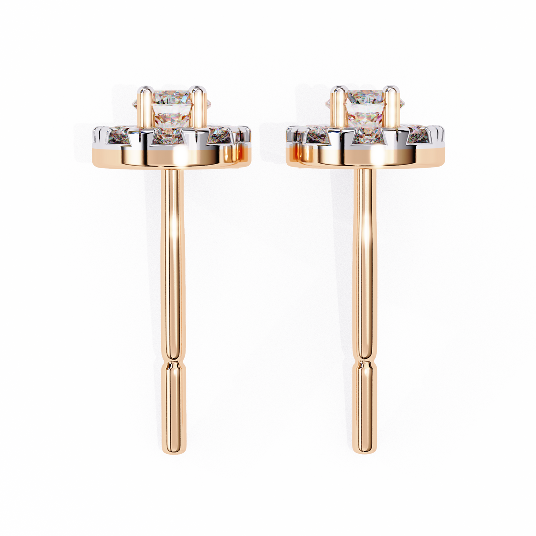 Unique 18K GOLD EARRING WITH LAB-GROWN DIAMOND.