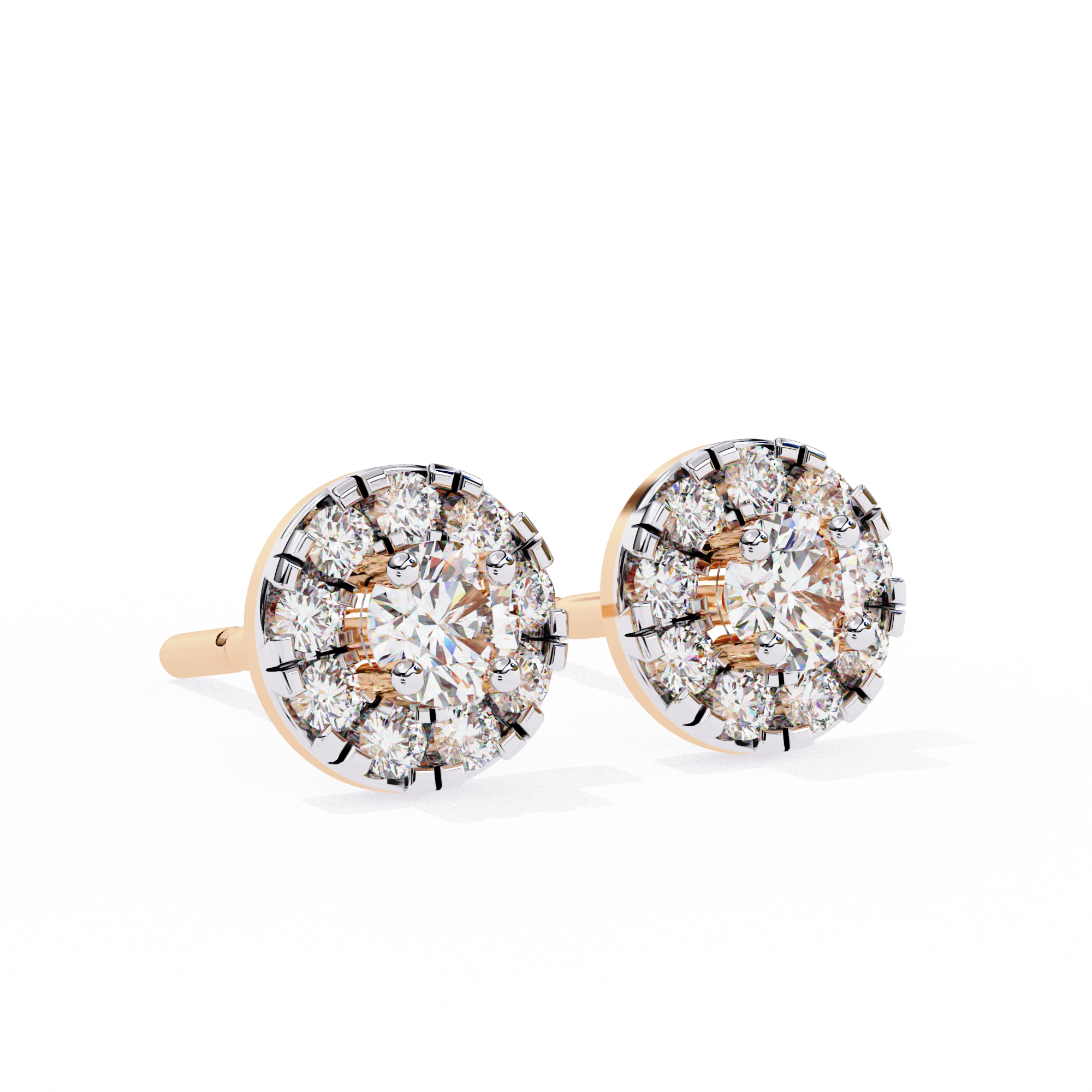 Unique 18K GOLD EARRING WITH LAB-GROWN DIAMOND.