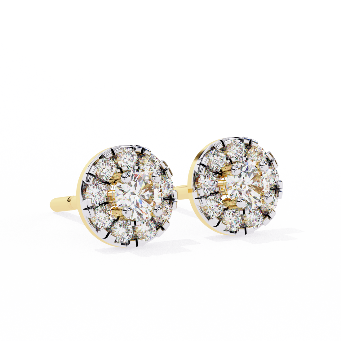 Unique 18K GOLD EARRING WITH LAB-GROWN DIAMOND.