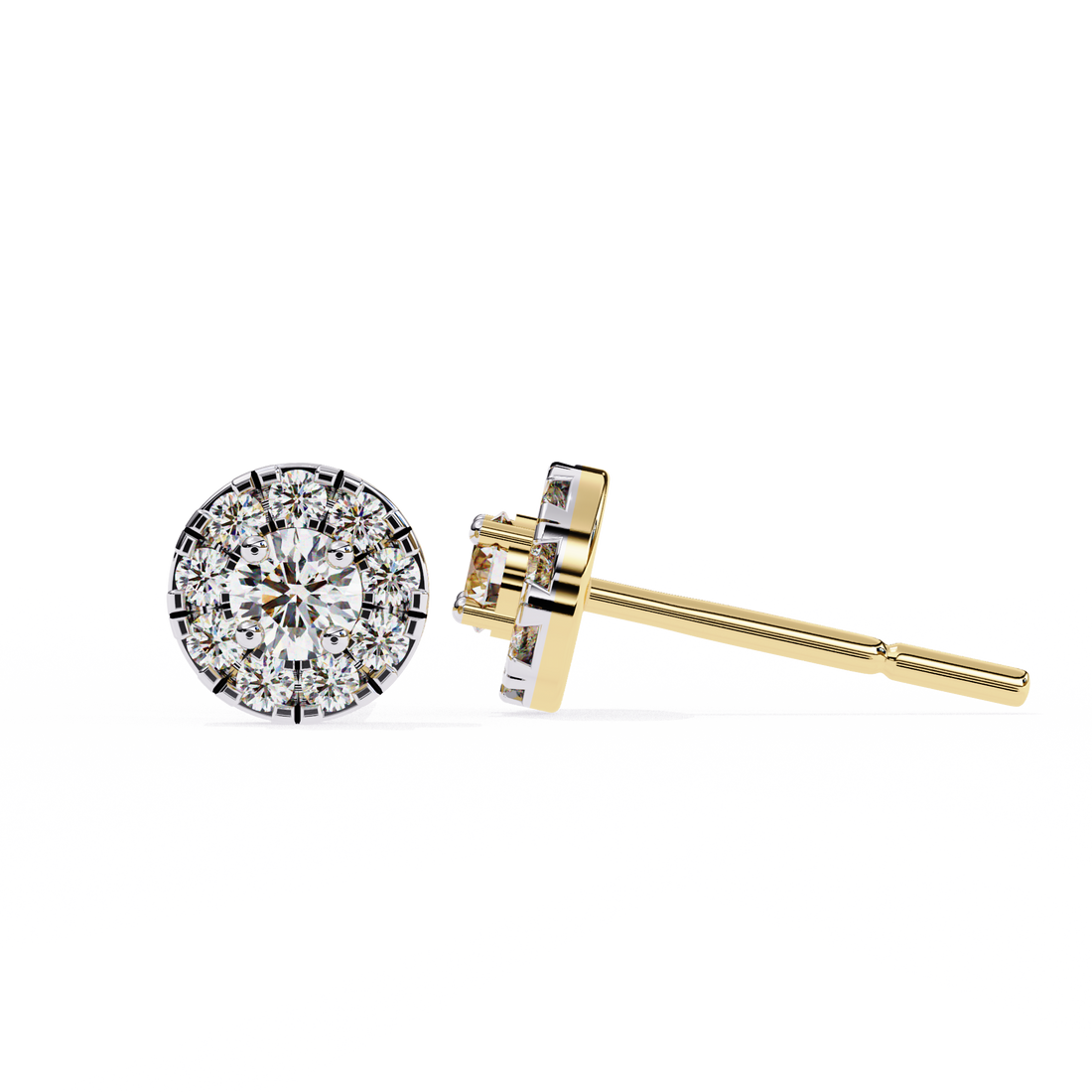 Unique 18K GOLD EARRING WITH LAB-GROWN DIAMOND.