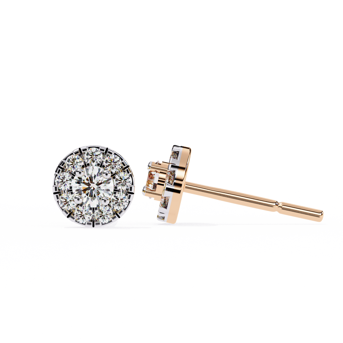 Unique 18K GOLD EARRING WITH LAB-GROWN DIAMOND.
