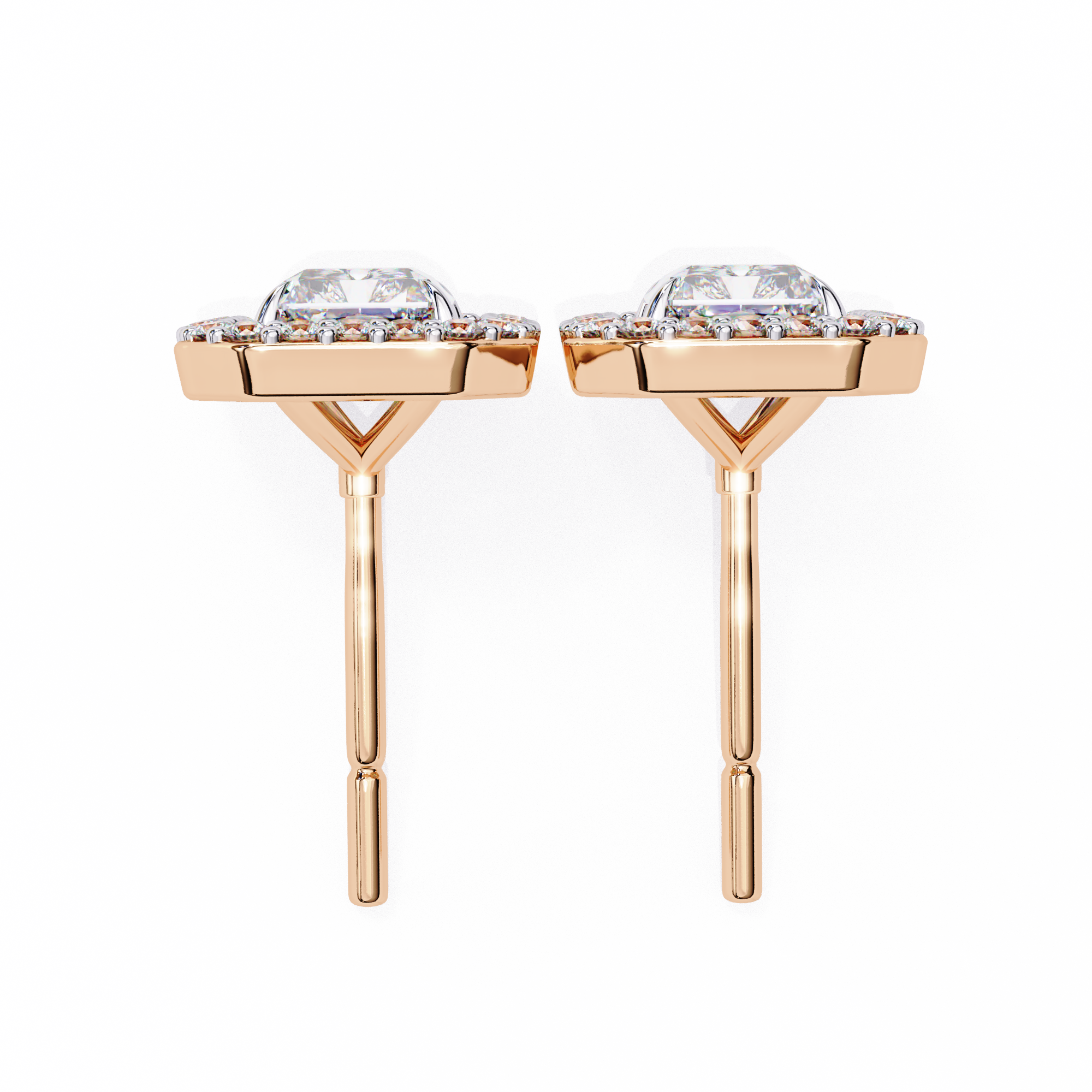 Unique 18K GOLD EARRING WITH LAB-GROWN DIAMOND.