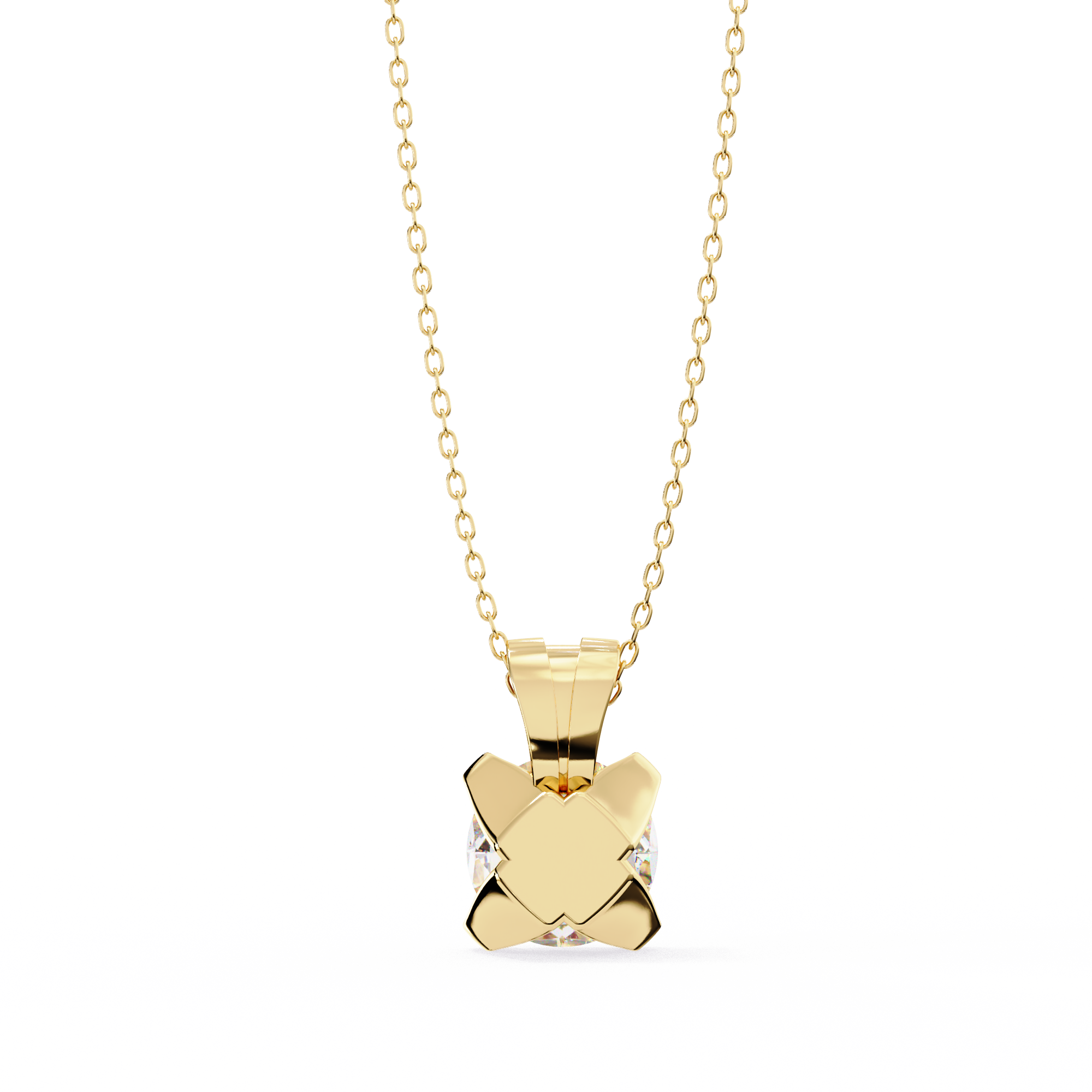 Women Pendant Fabulous Lab Grown Diamond  18k Gold