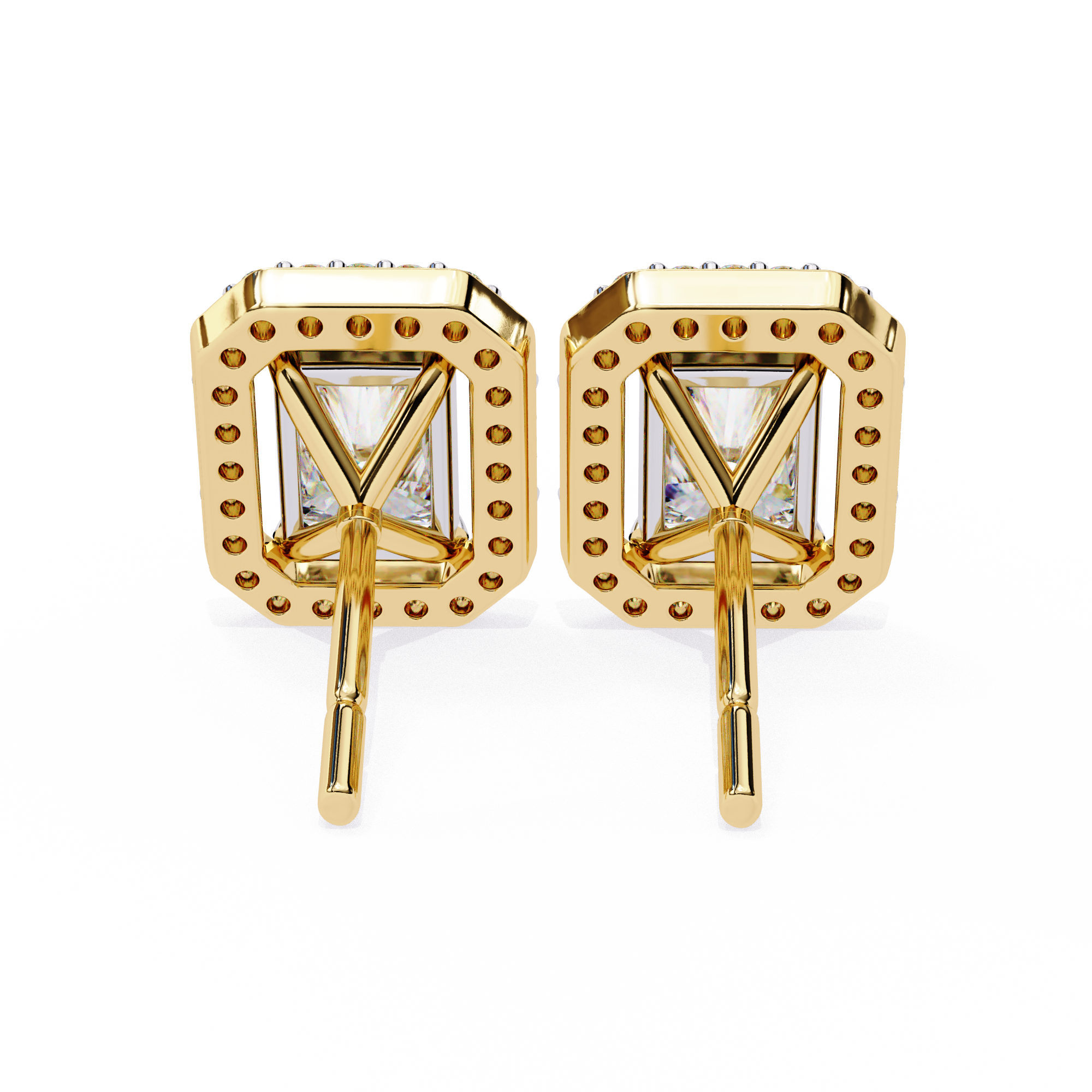 Unique 18K GOLD EARRING WITH LAB-GROWN DIAMOND.