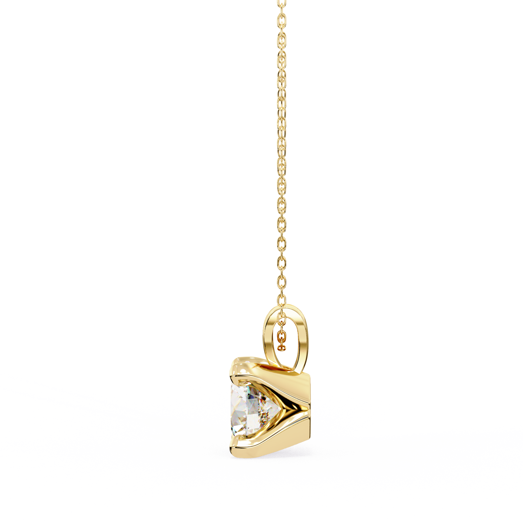 Women Pendant Fabulous Lab Grown Diamond  18k Gold