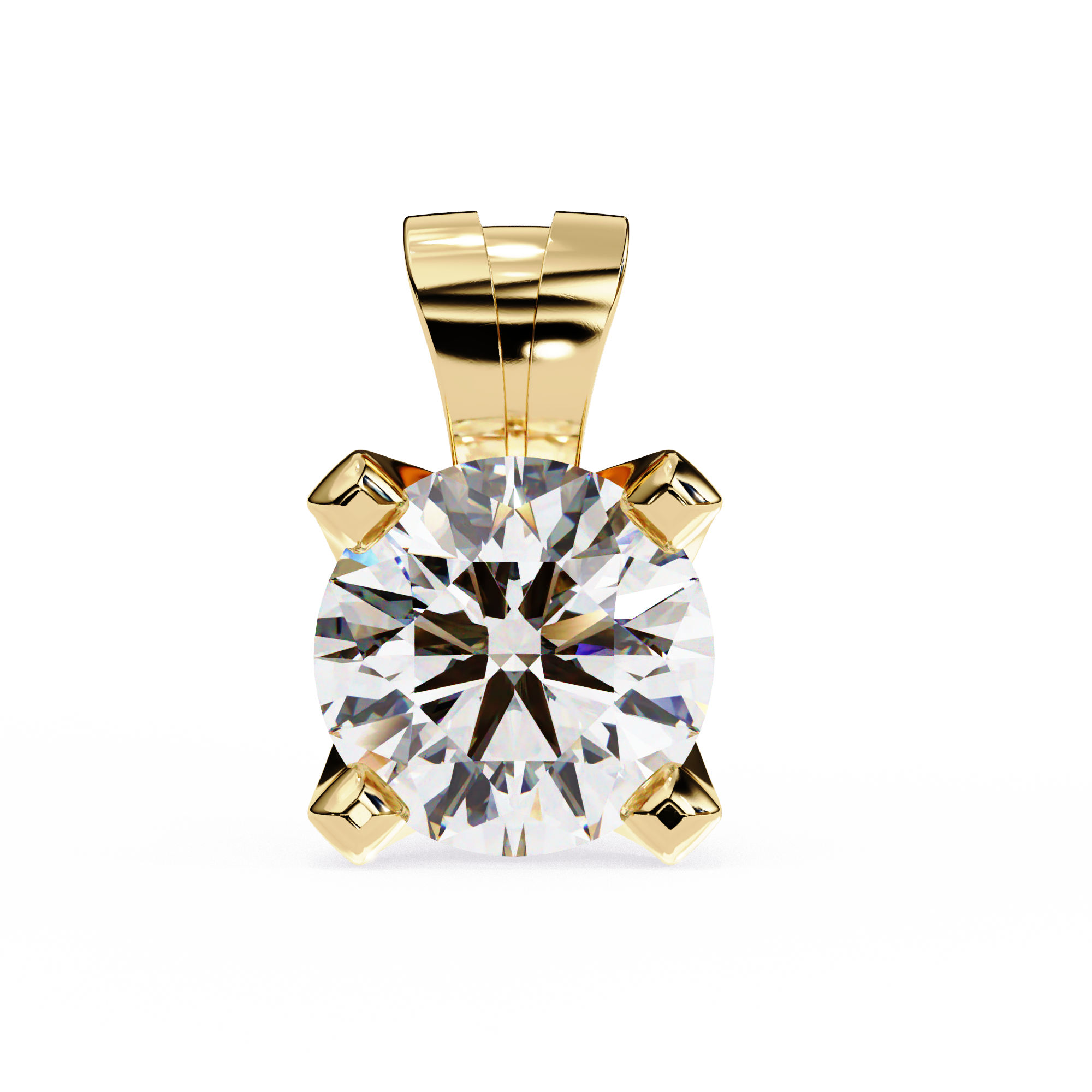 Women Pendant Fabulous Lab Grown Diamond  18k Gold