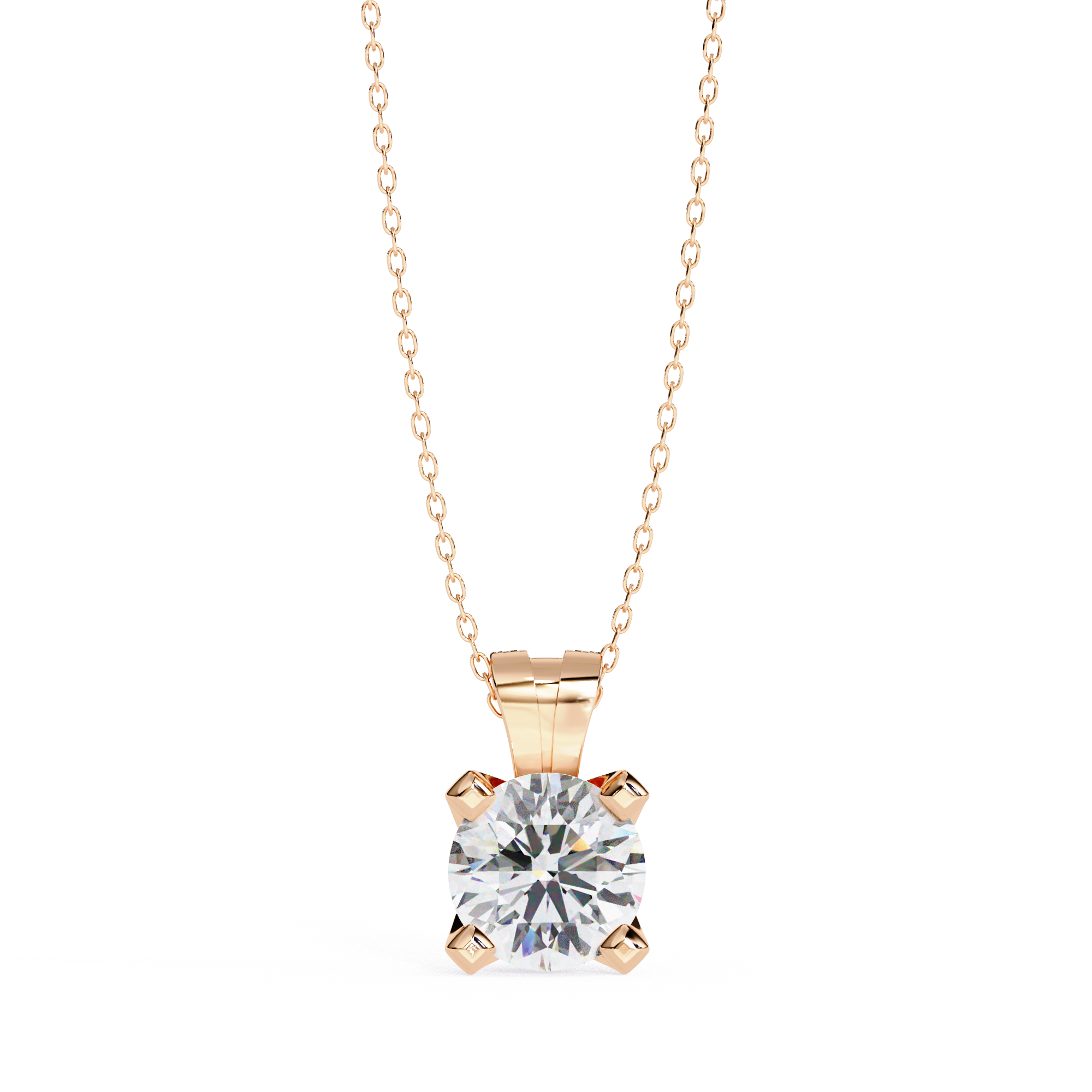 Women Pendant Fabulous Lab Grown Diamond  18k Gold
