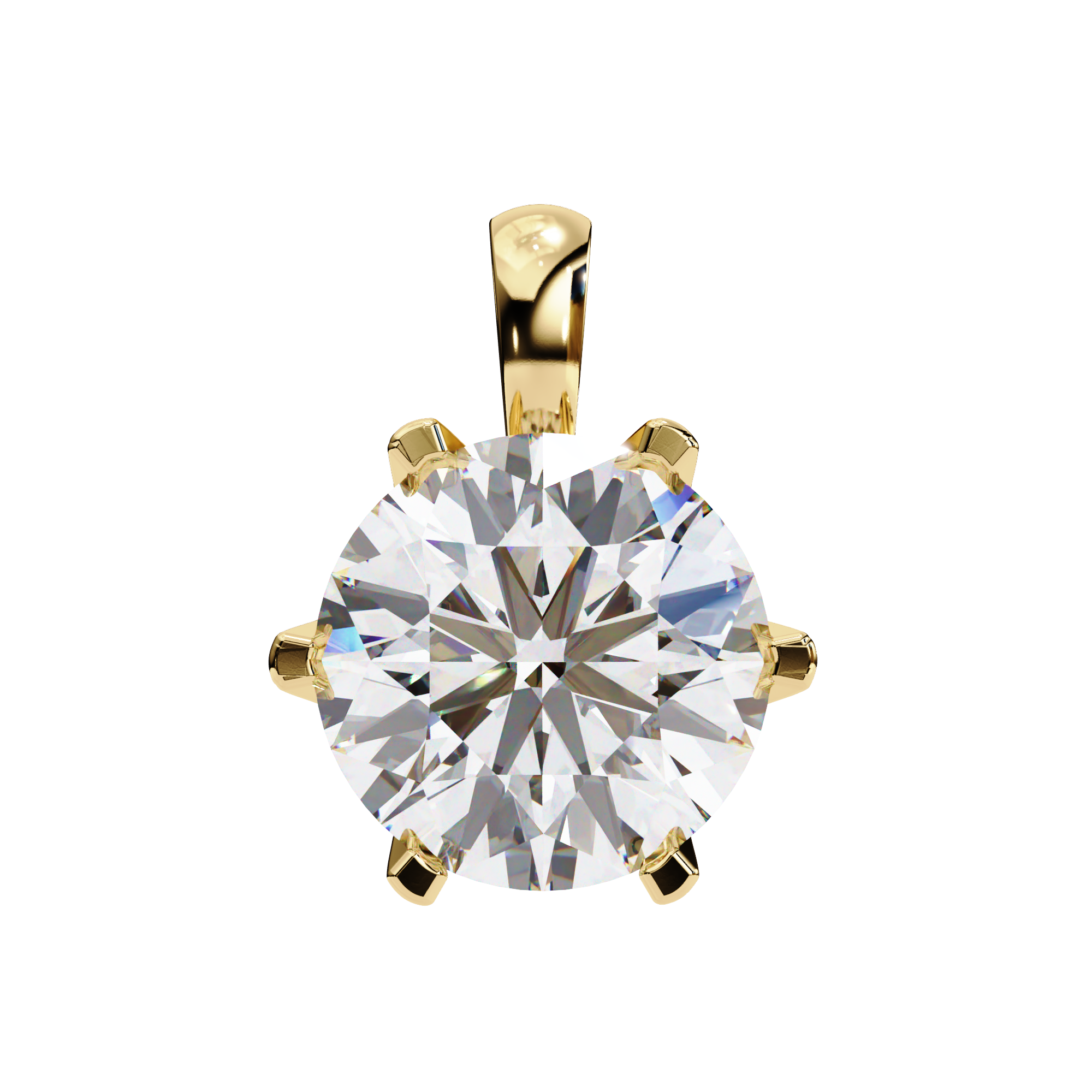 18k Gold  Women Pendant With Fabulous Lab Grown Diamond