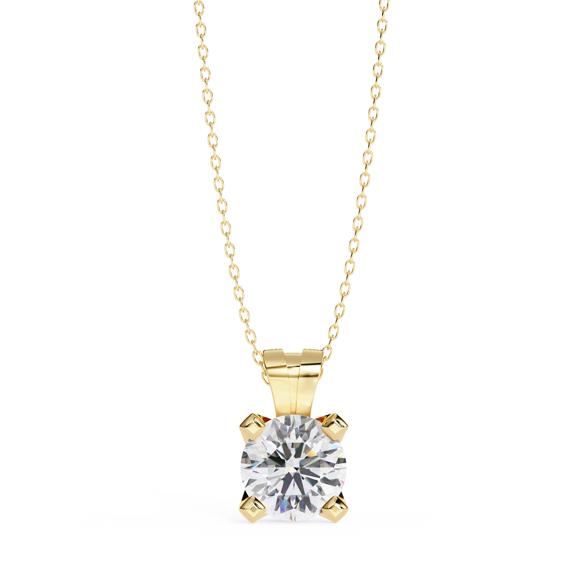 Women Pendant Fabulous Lab Grown Diamond  18k Gold