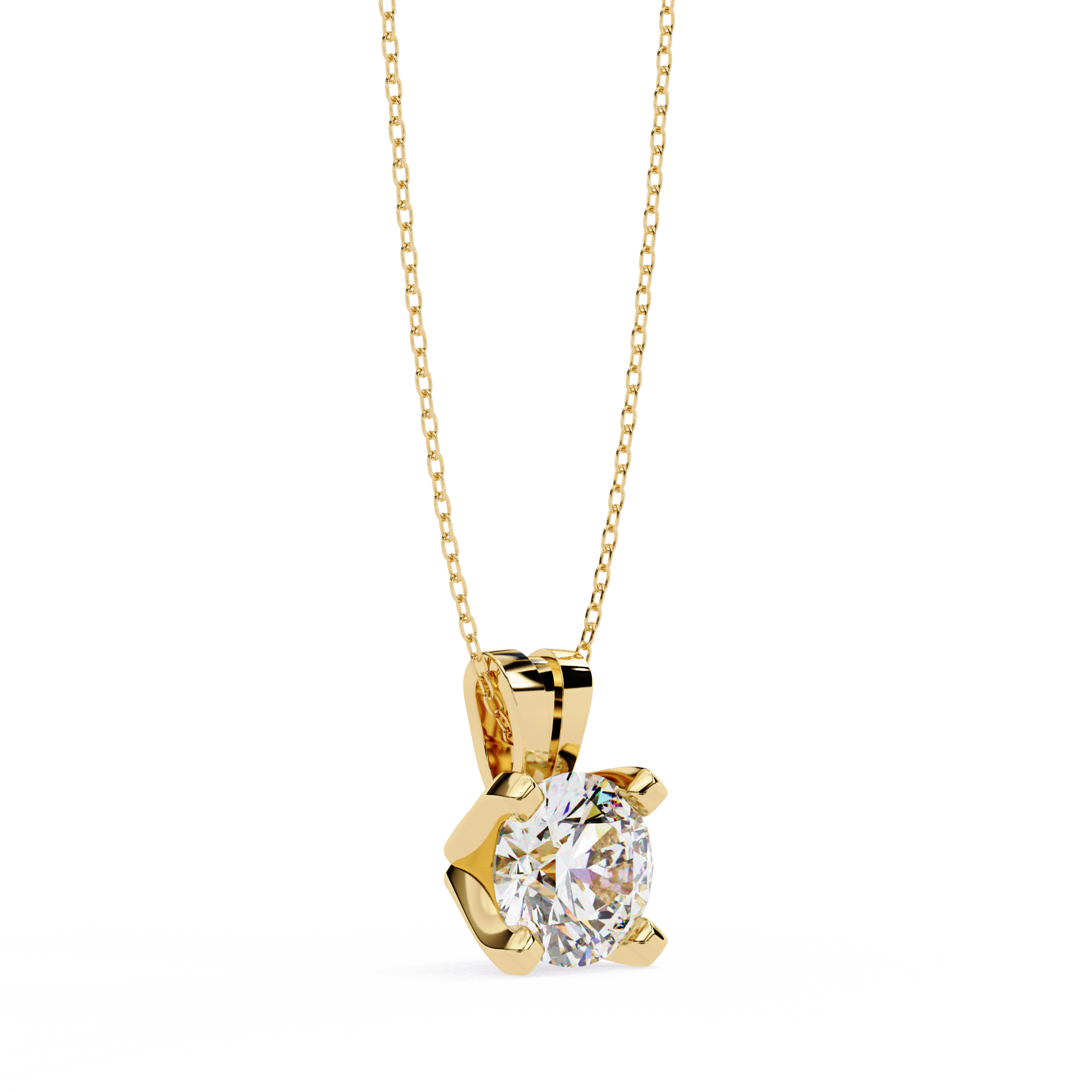 Women Pendant Fabulous Lab Grown Diamond  18k Gold