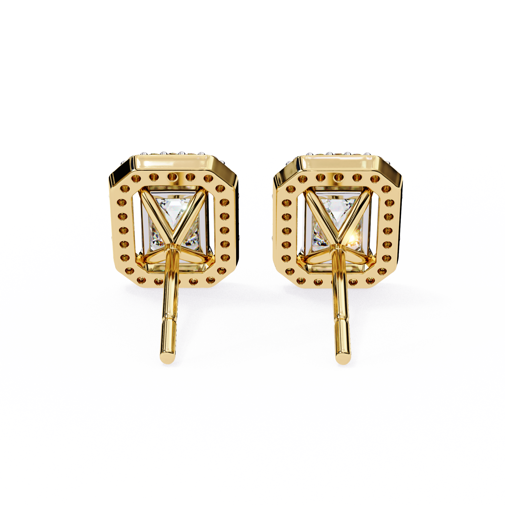 Unique 18K GOLD EARRING WITH LAB-GROWN DIAMOND.