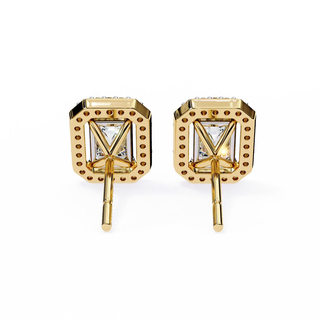 Unique 18K GOLD EARRING WITH LAB-GROWN DIAMOND.