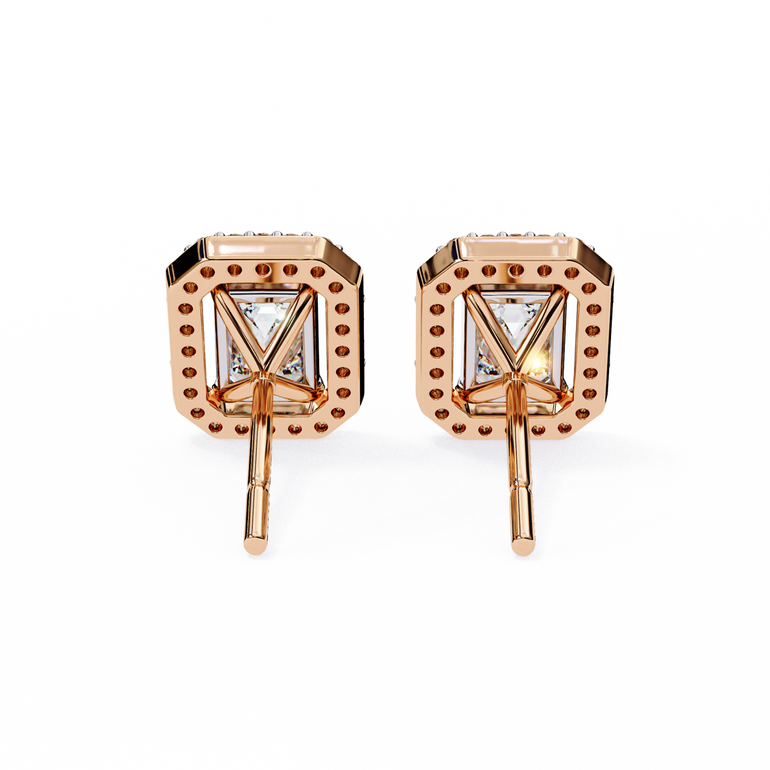 Unique 18K GOLD EARRING WITH LAB-GROWN DIAMOND.