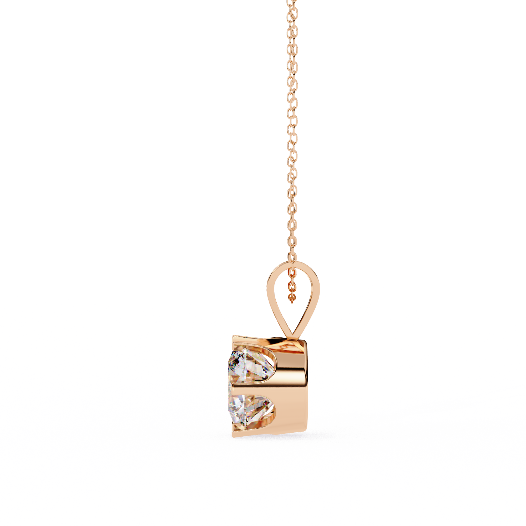 Fabulous Lab Grown Diamond Women Pendant  18k Gold